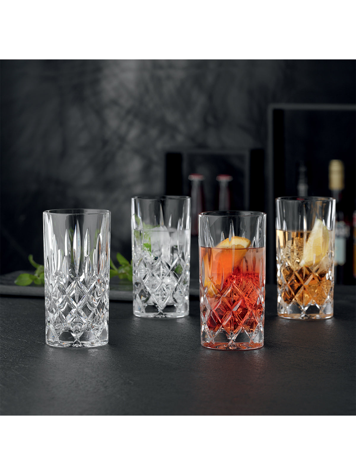 Glass Long Drink Glasses Set Of 4