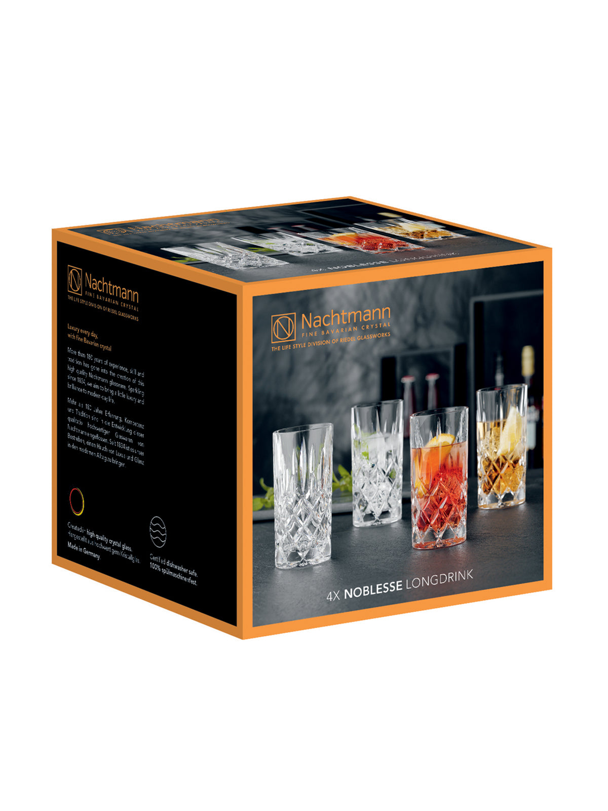 Glass Long Drink Glasses Set Of 4