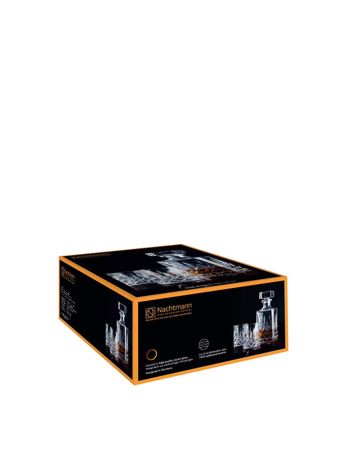 Glass Whisky Tumblers & Decanter 3-Piece Set
