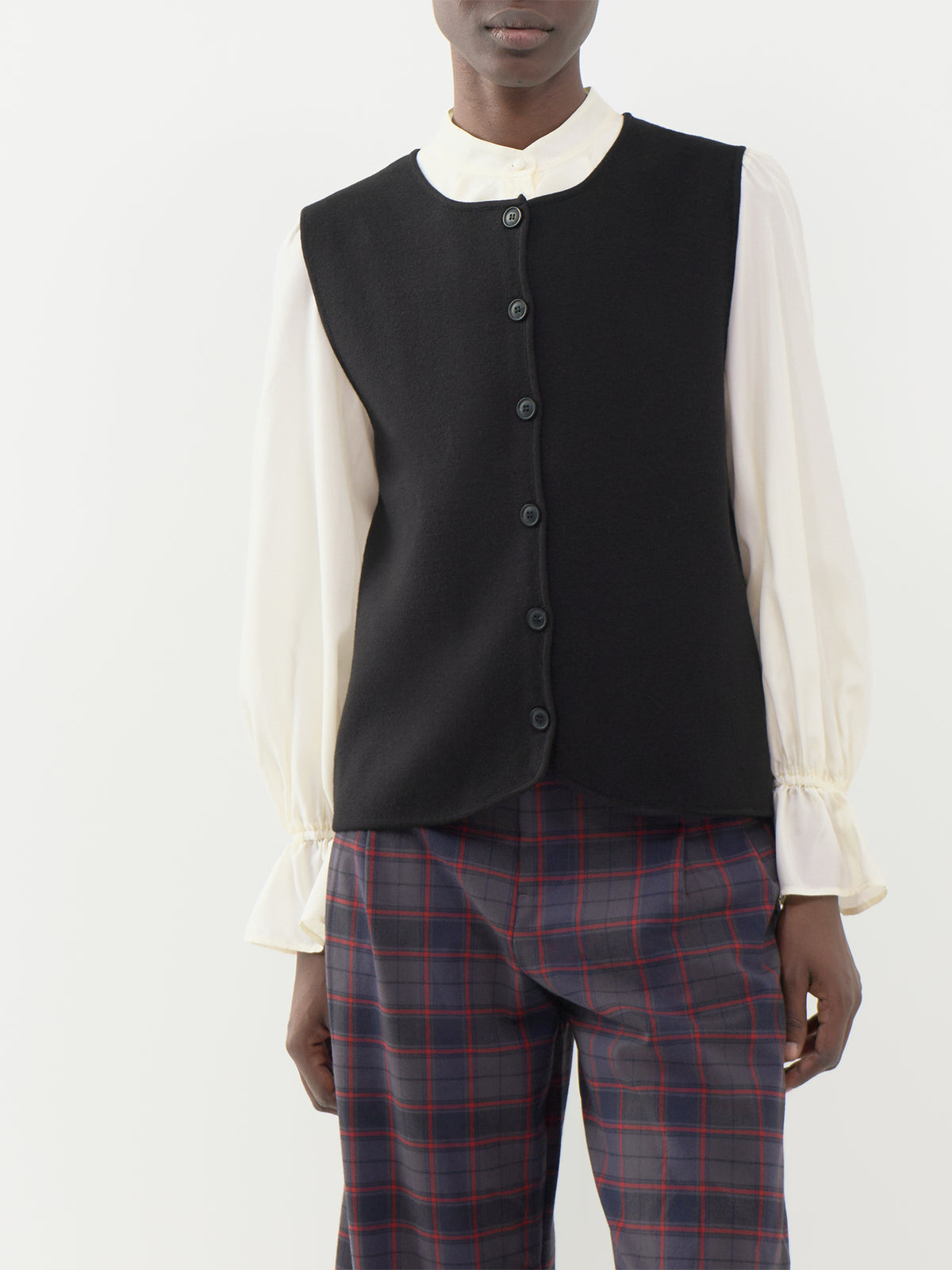 Helen Knitted Button Vest