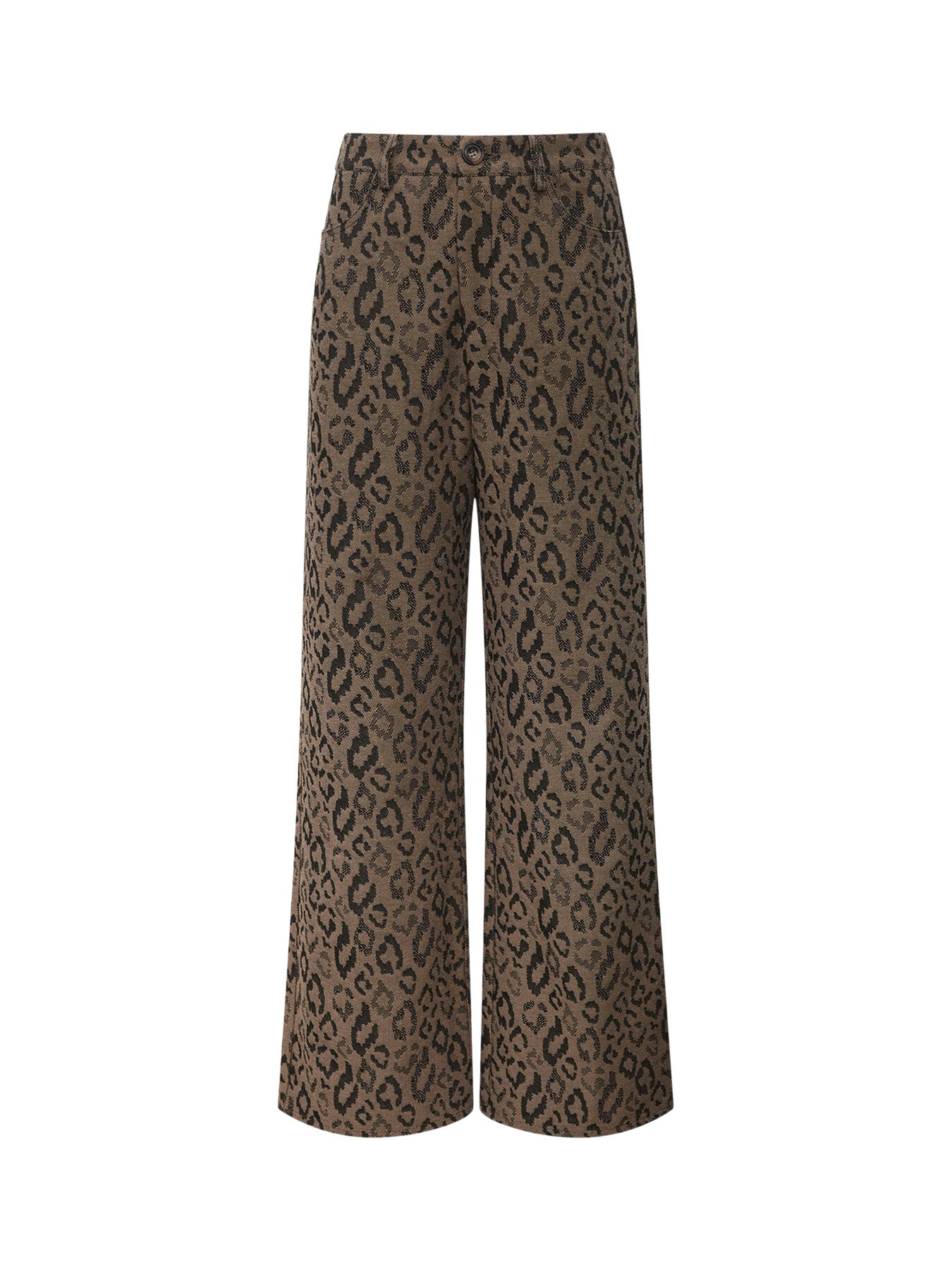 Leopard Print Detail Trousers
