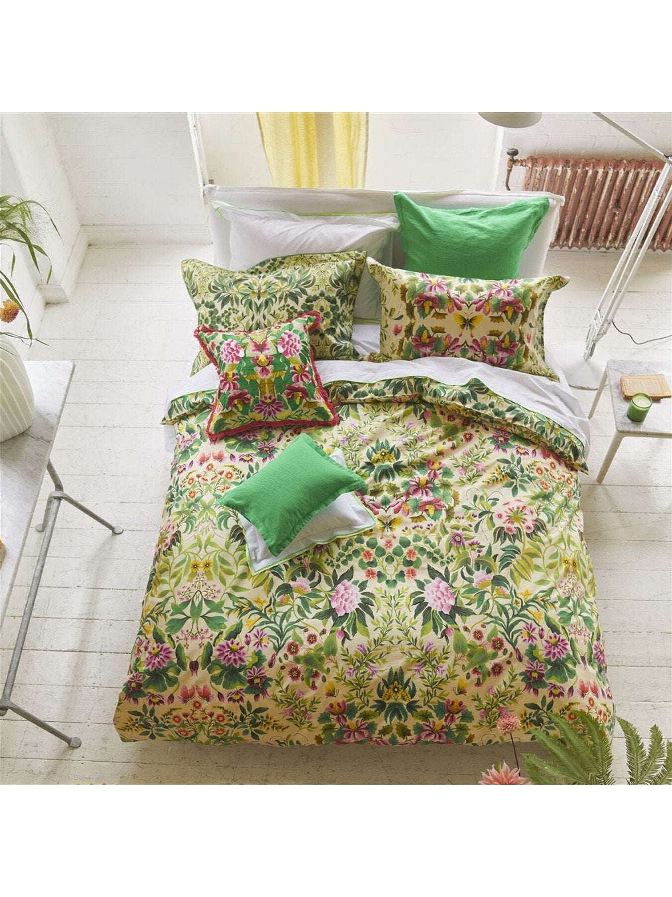 Ikebana Damask King Duvet Cover