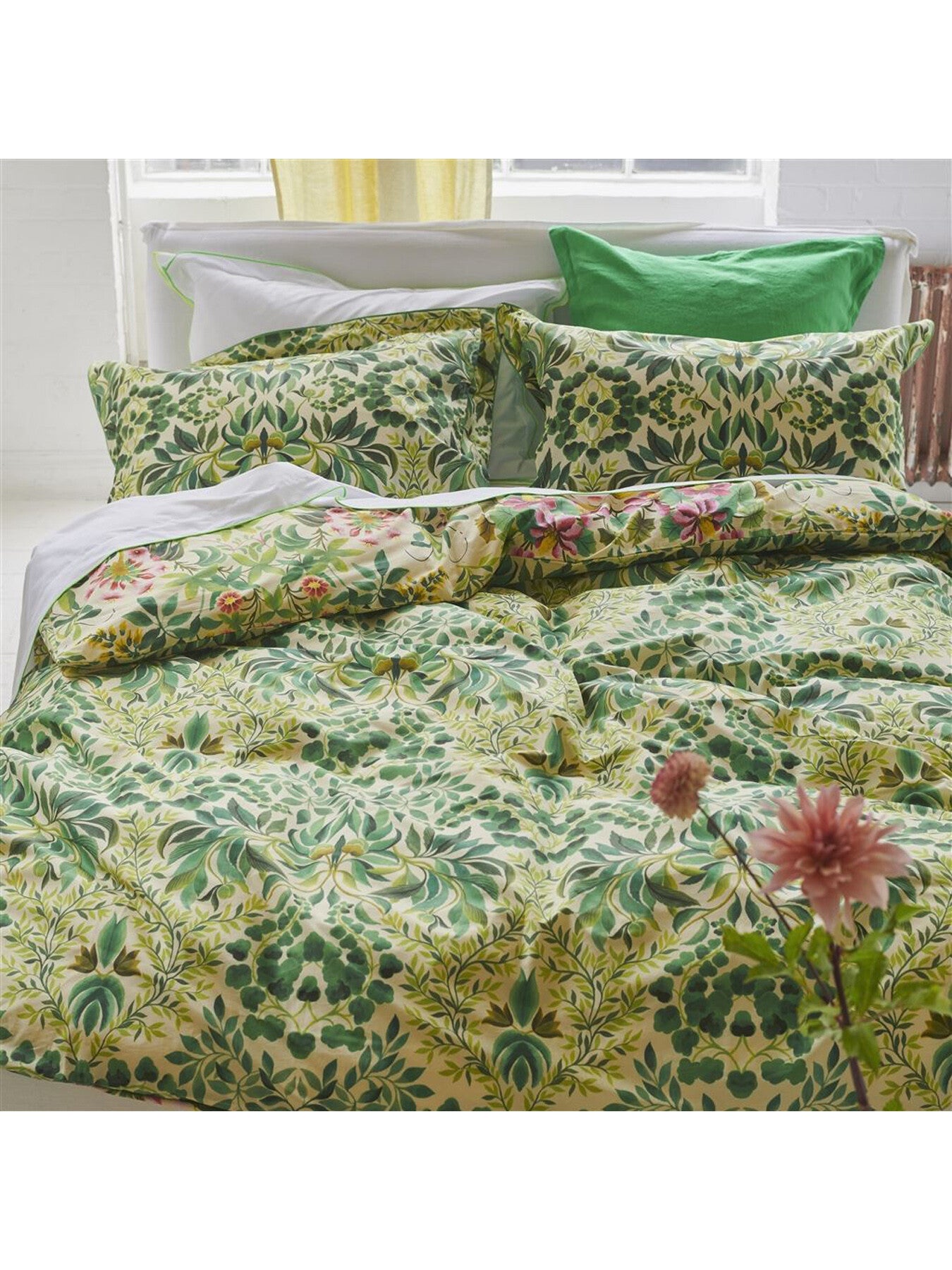 Ikebana Damask King Duvet Cover