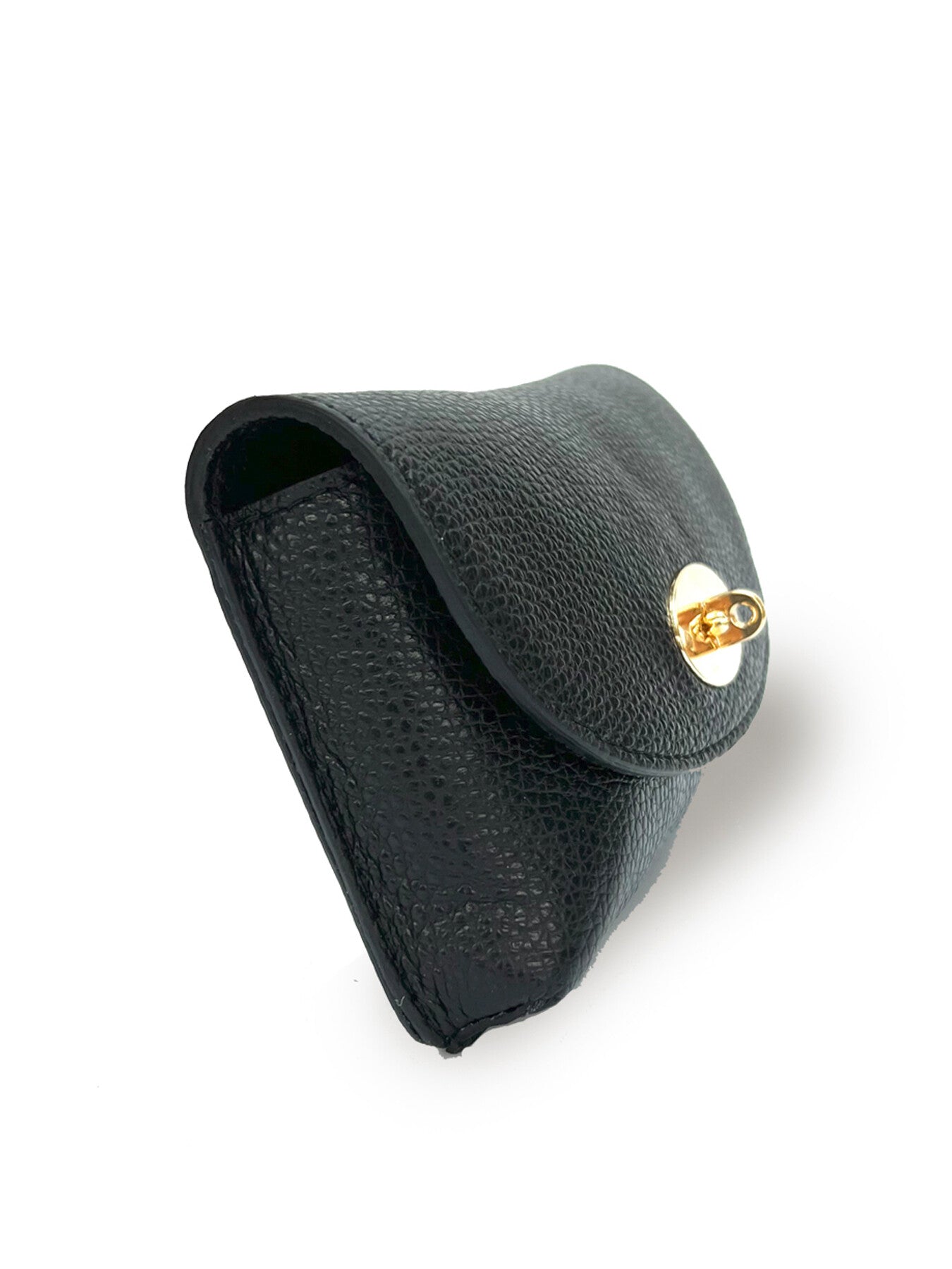 The Mila Black Leather Phone Bag