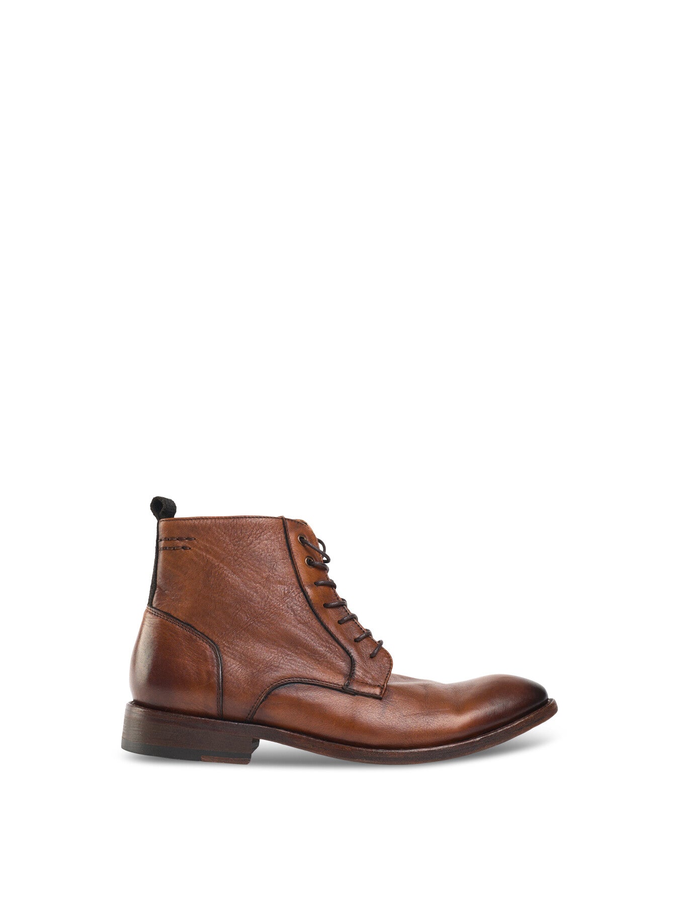 Bolt Leather Ankle Boots Brown