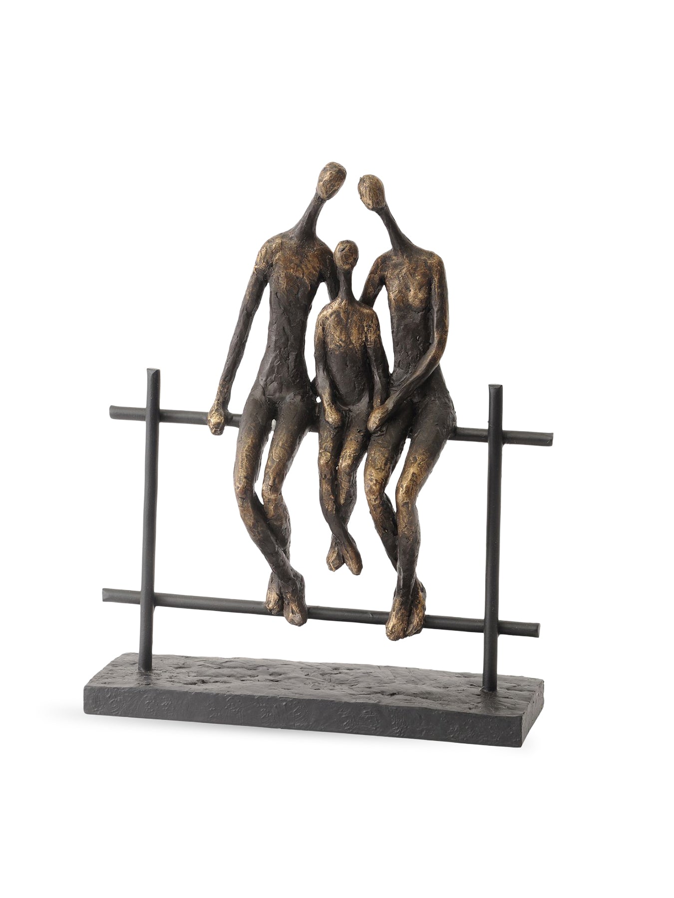 Bronze Duxford Family of Three Sculpture