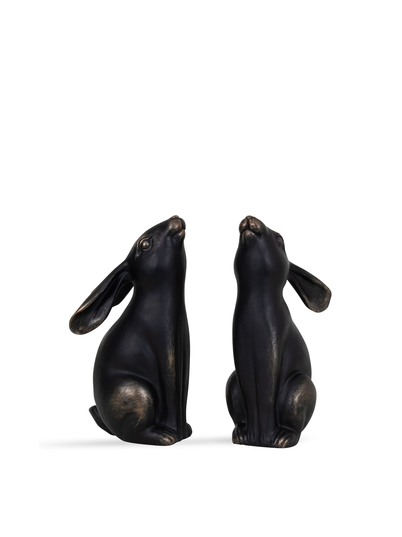Bronze Hare Pair Sculpture