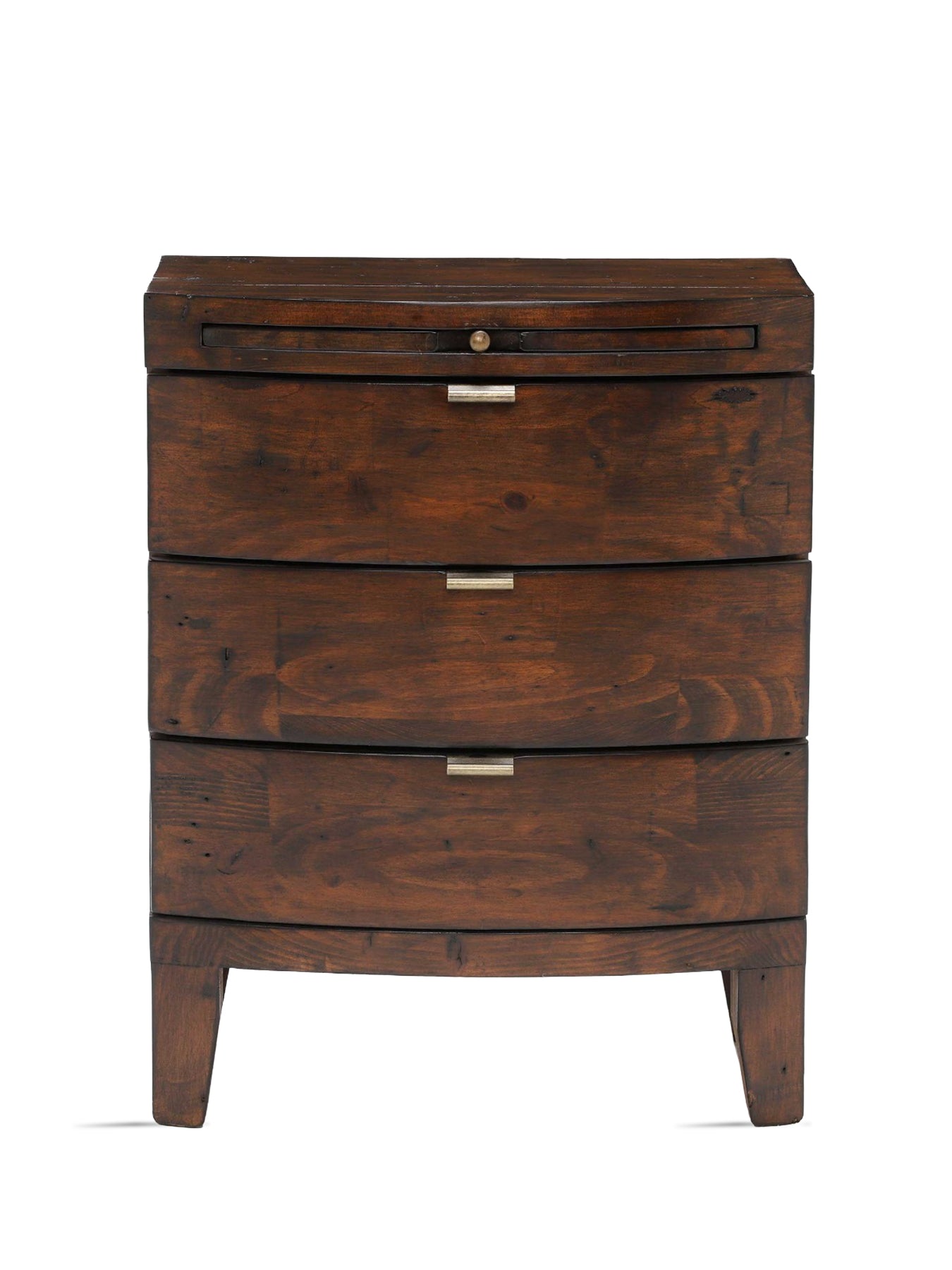 Navajos Reclaimed Wood 3 Drawer Wide Bedside Chest of Drawers