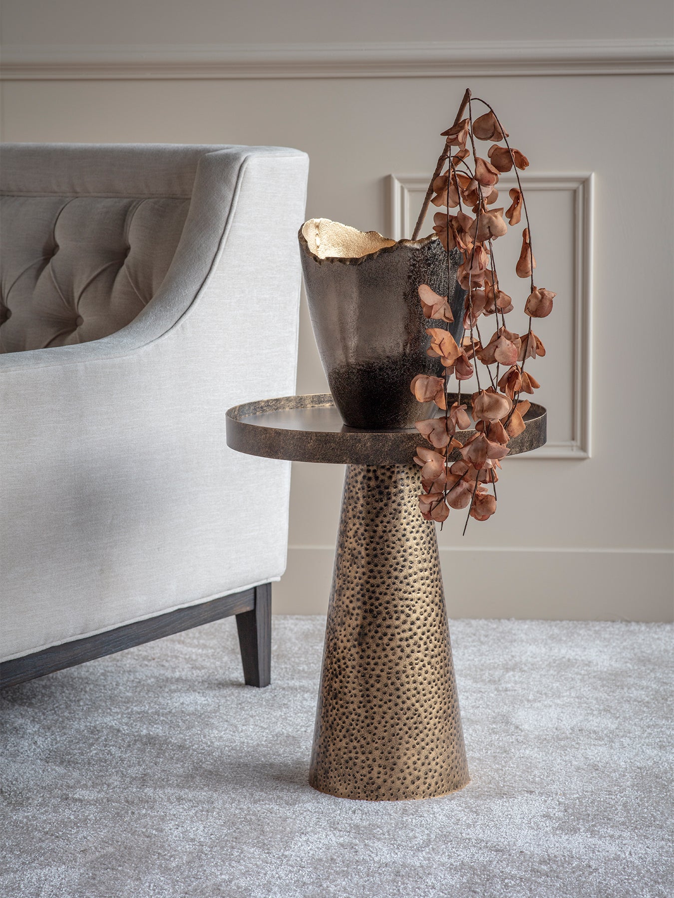 Merapi Lava Vase 27cm Gold