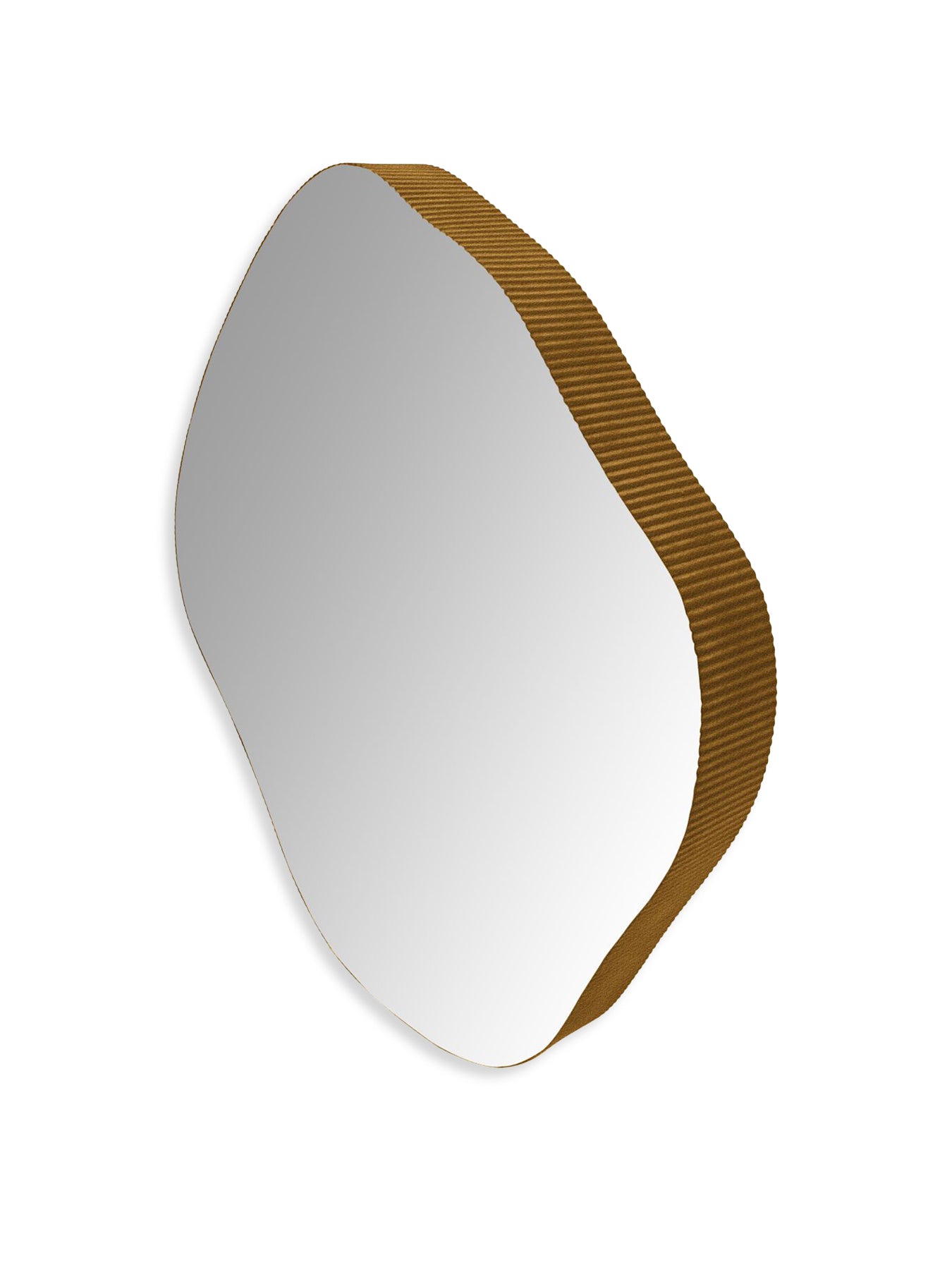 Organic Metal Framed Mirror Aged Champagne Finish