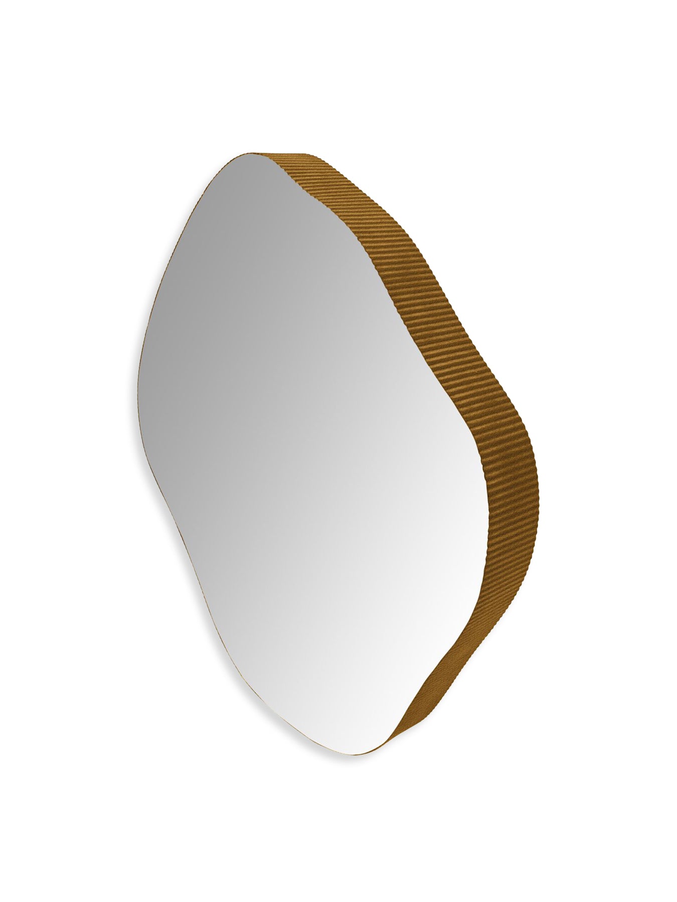 Organic Metal Framed Mirror Aged Champagne Finish