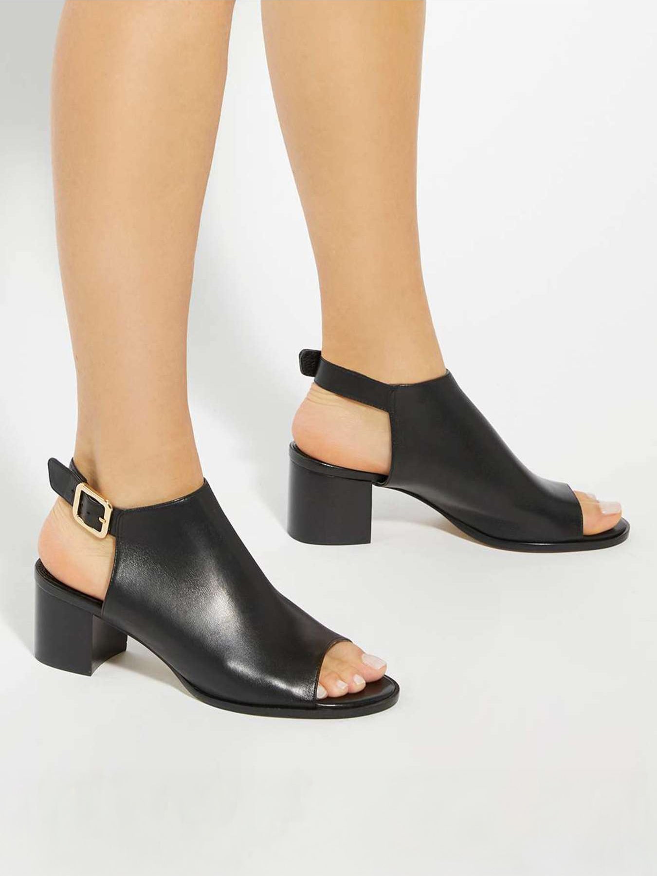 Joupin Leather Ballet Flats Black