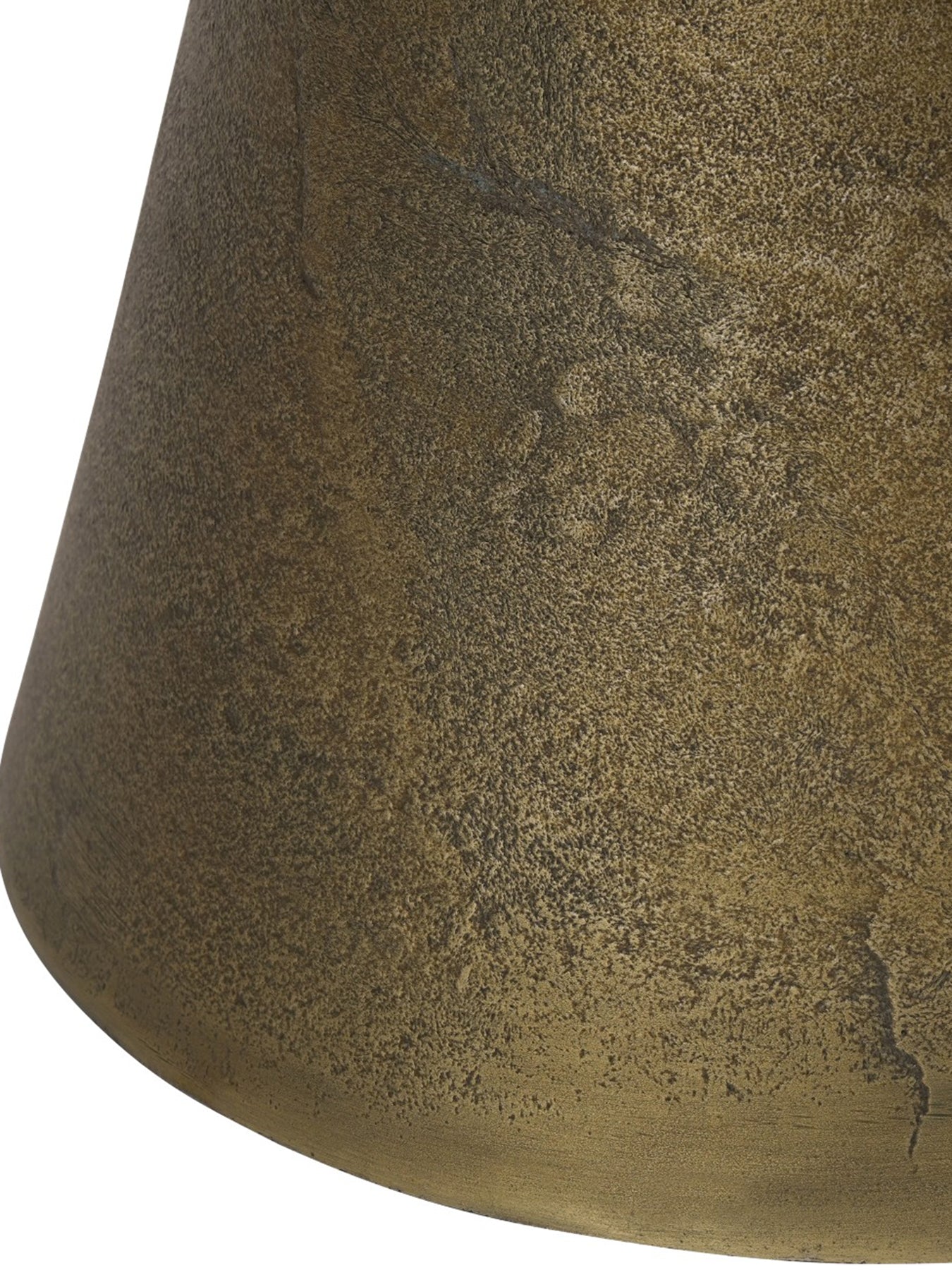 Clifton II Antique Brass and Light Travertine Coffee Table