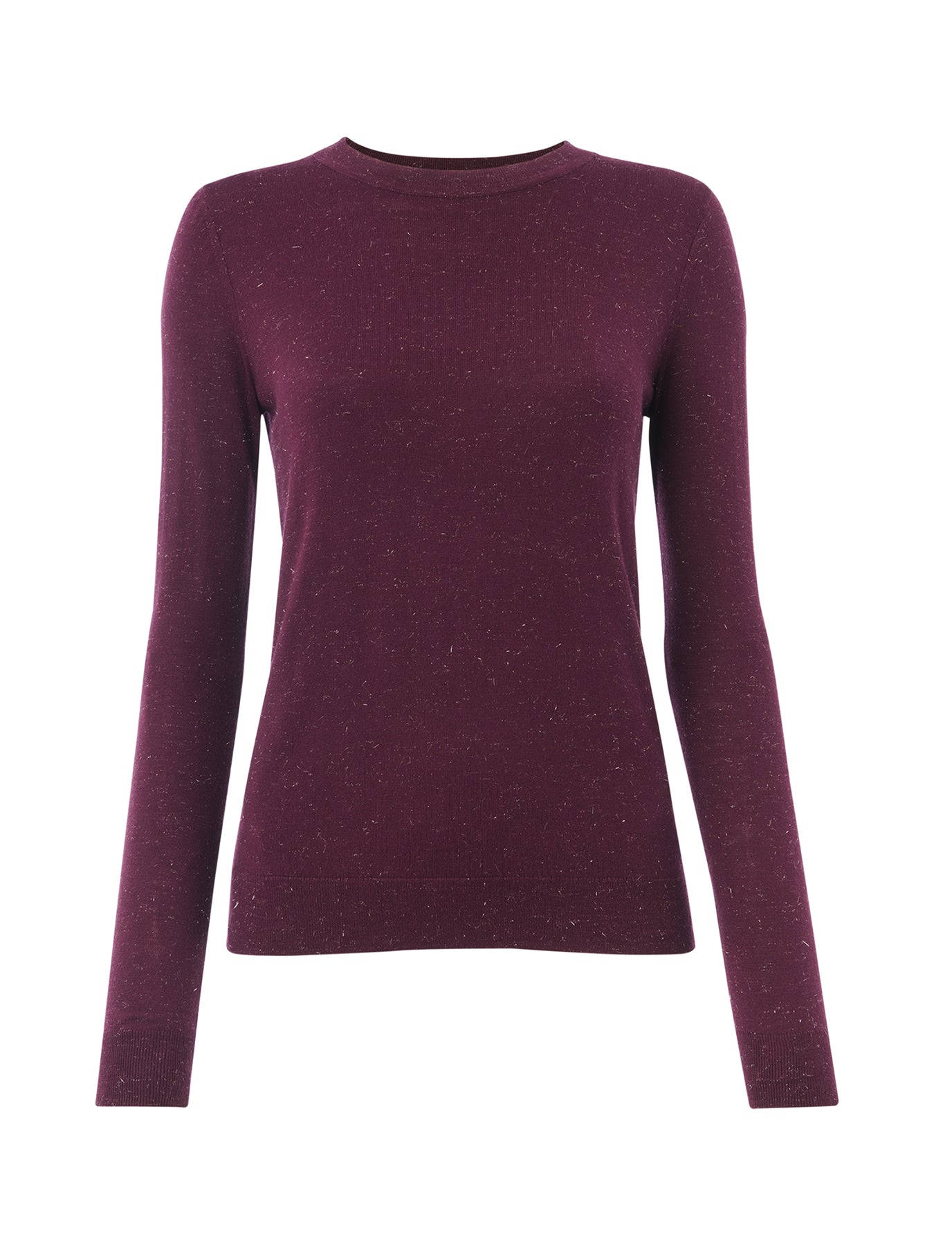 Sparkle Crew Neck Jumper Burgundy