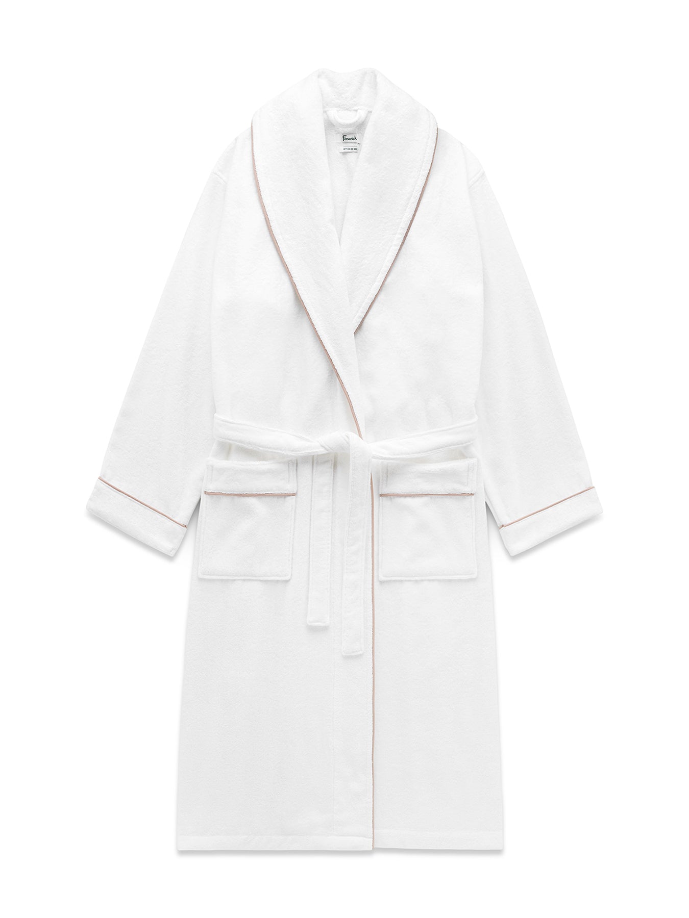Claygate Bath Robe White/Blush