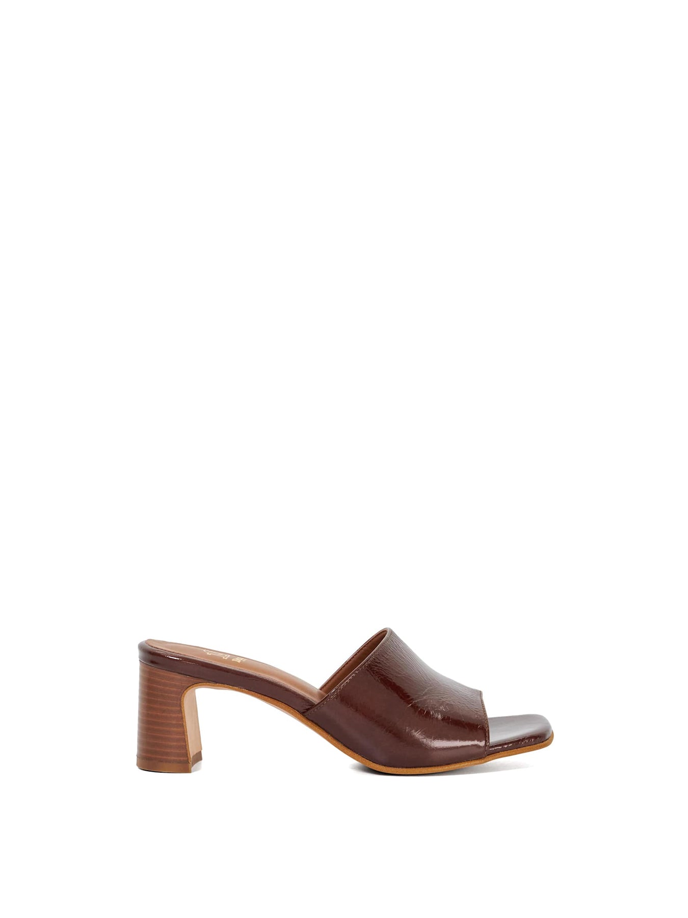 Jule Leather Open Toe Mules Brown