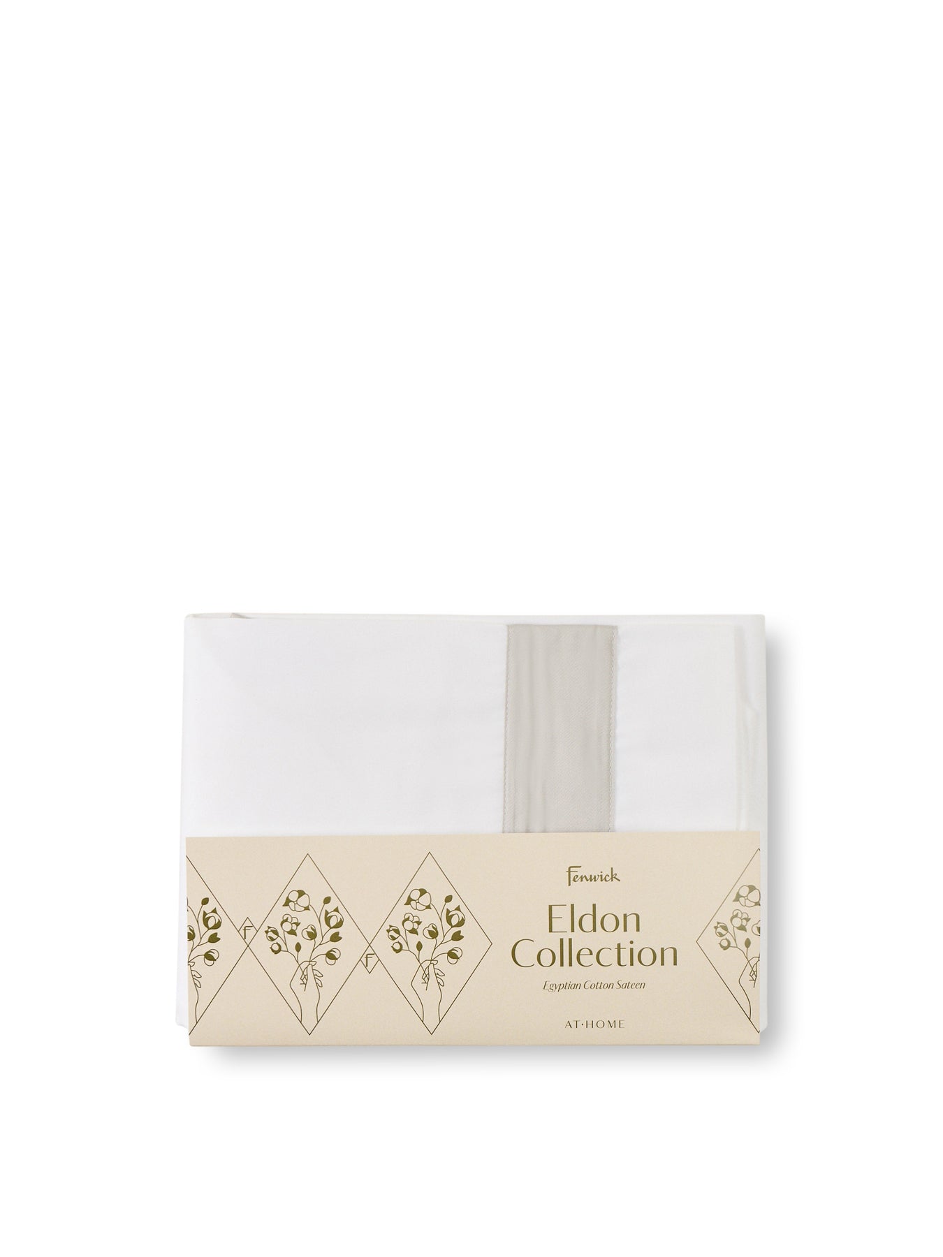 Eldon Oxford Pillowcase White & Cool Grey