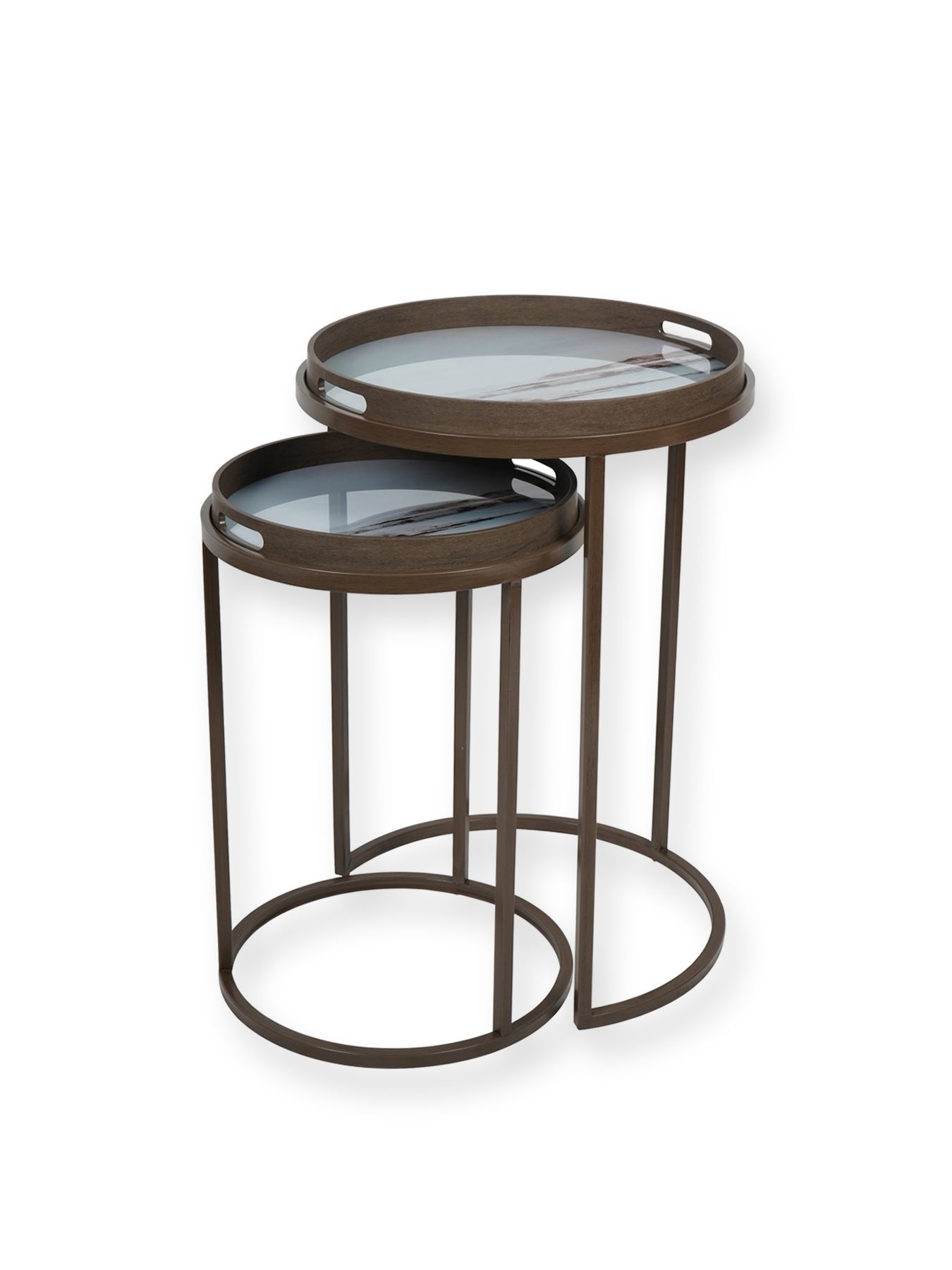 Blurred Seascape Side Tray Tables Multi