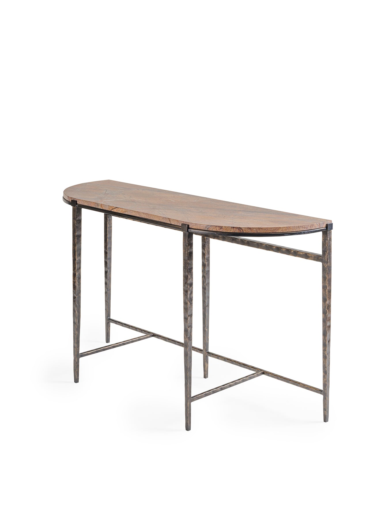 Leo Forest Brown Marble Console Table