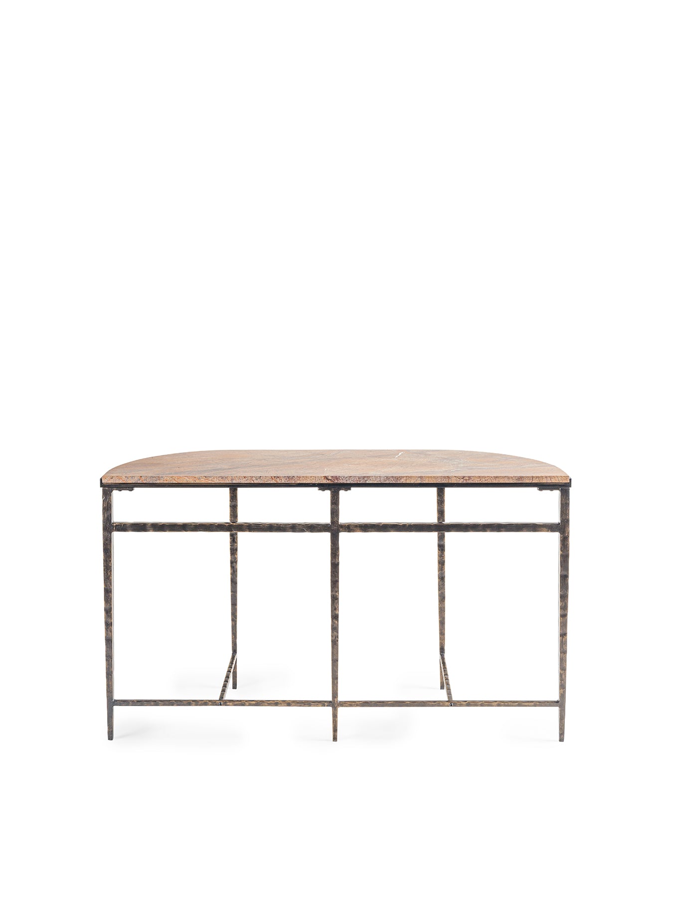 Leo Forest Brown Marble Console Table