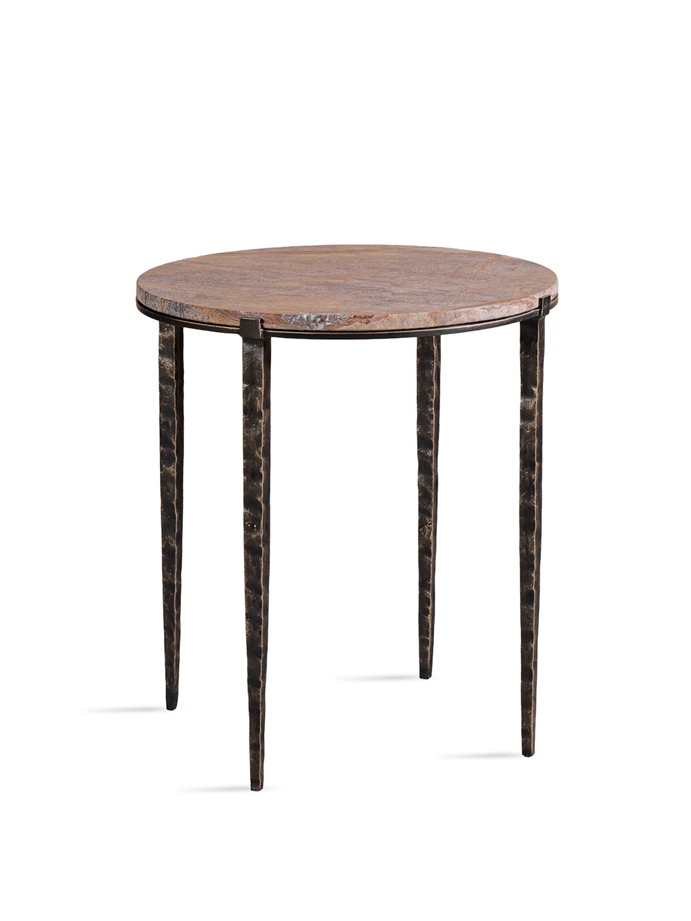 Leo Forest Brown Marble End Table