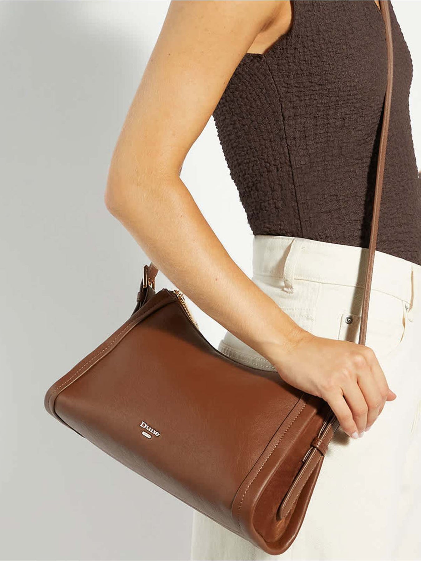 Declare Leather Shoulder Bag Brown