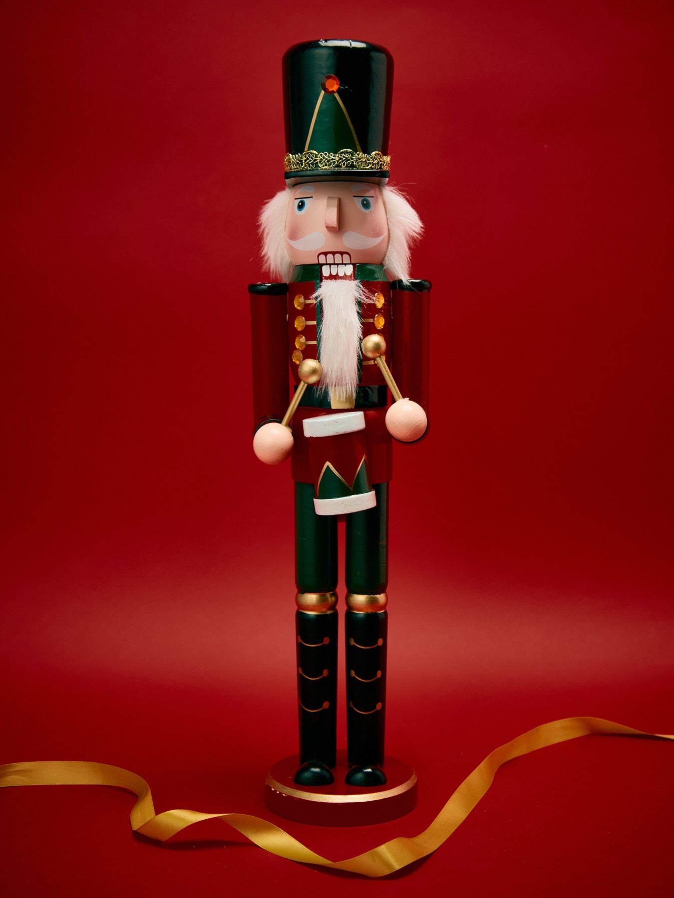 Traditional Wooden Drummer Nutcracker 50cm