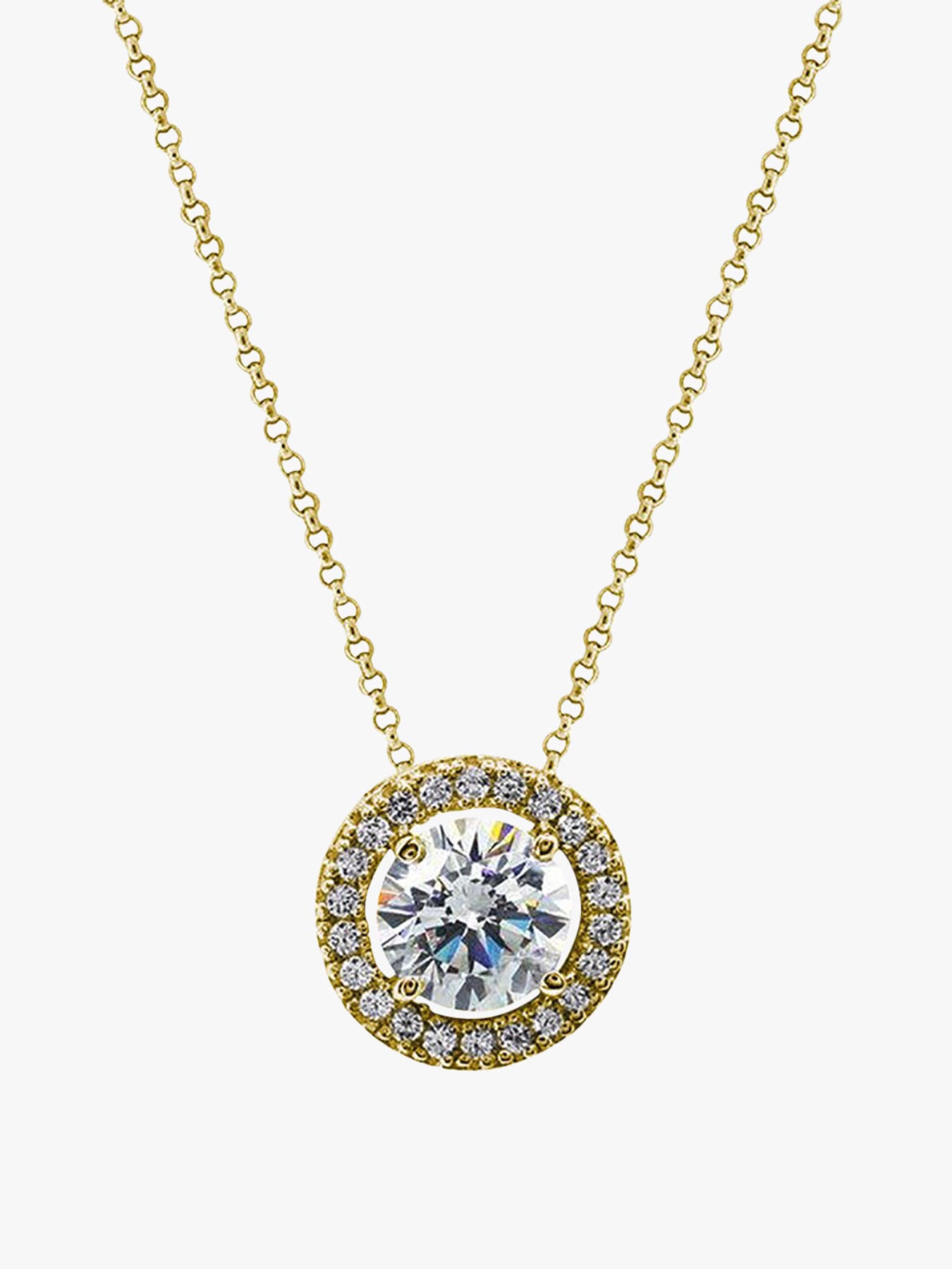 Gwen Round Borderset Necklace