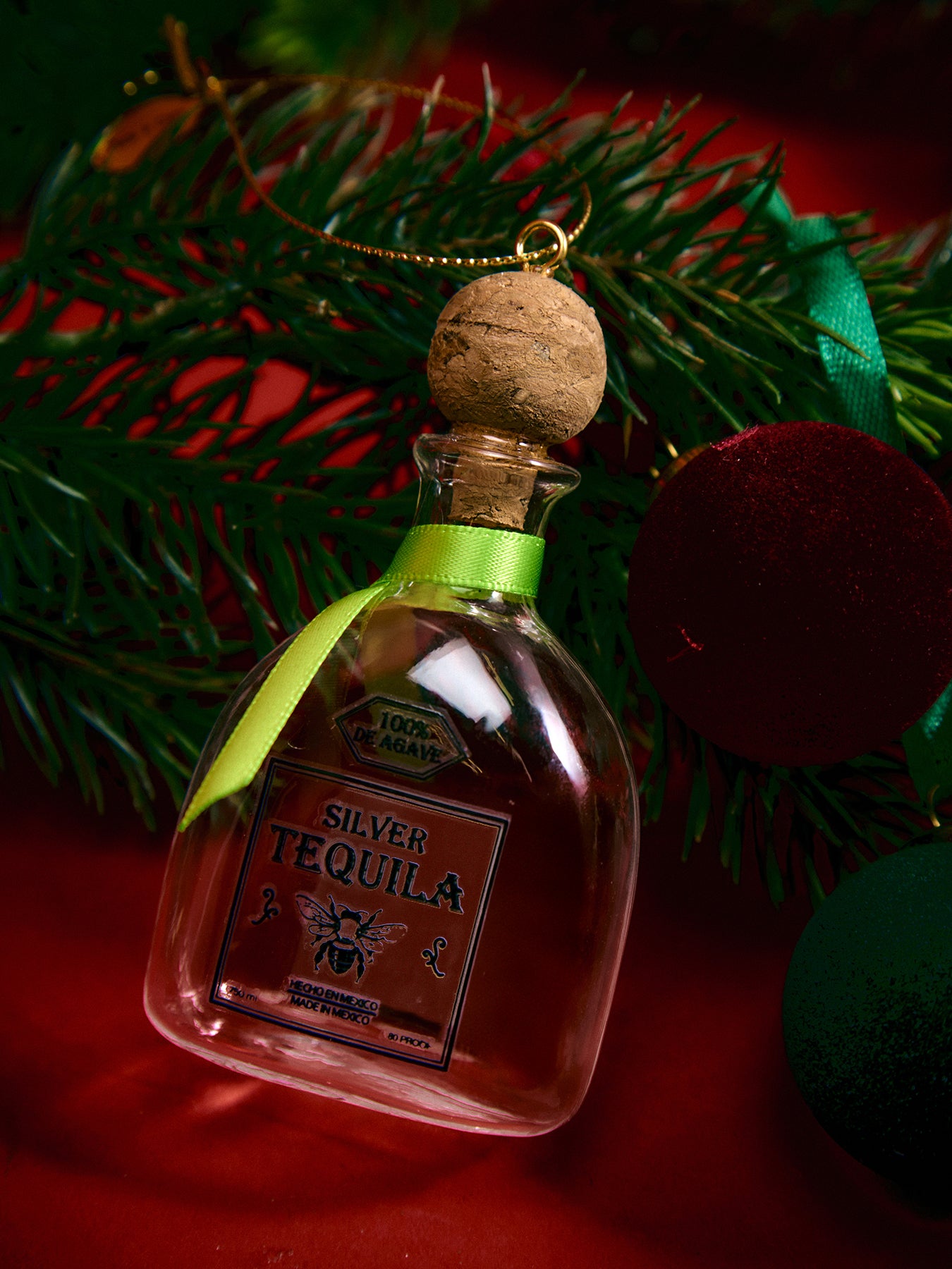 Tequila Bottle Christmas Tree Hanging Decoration