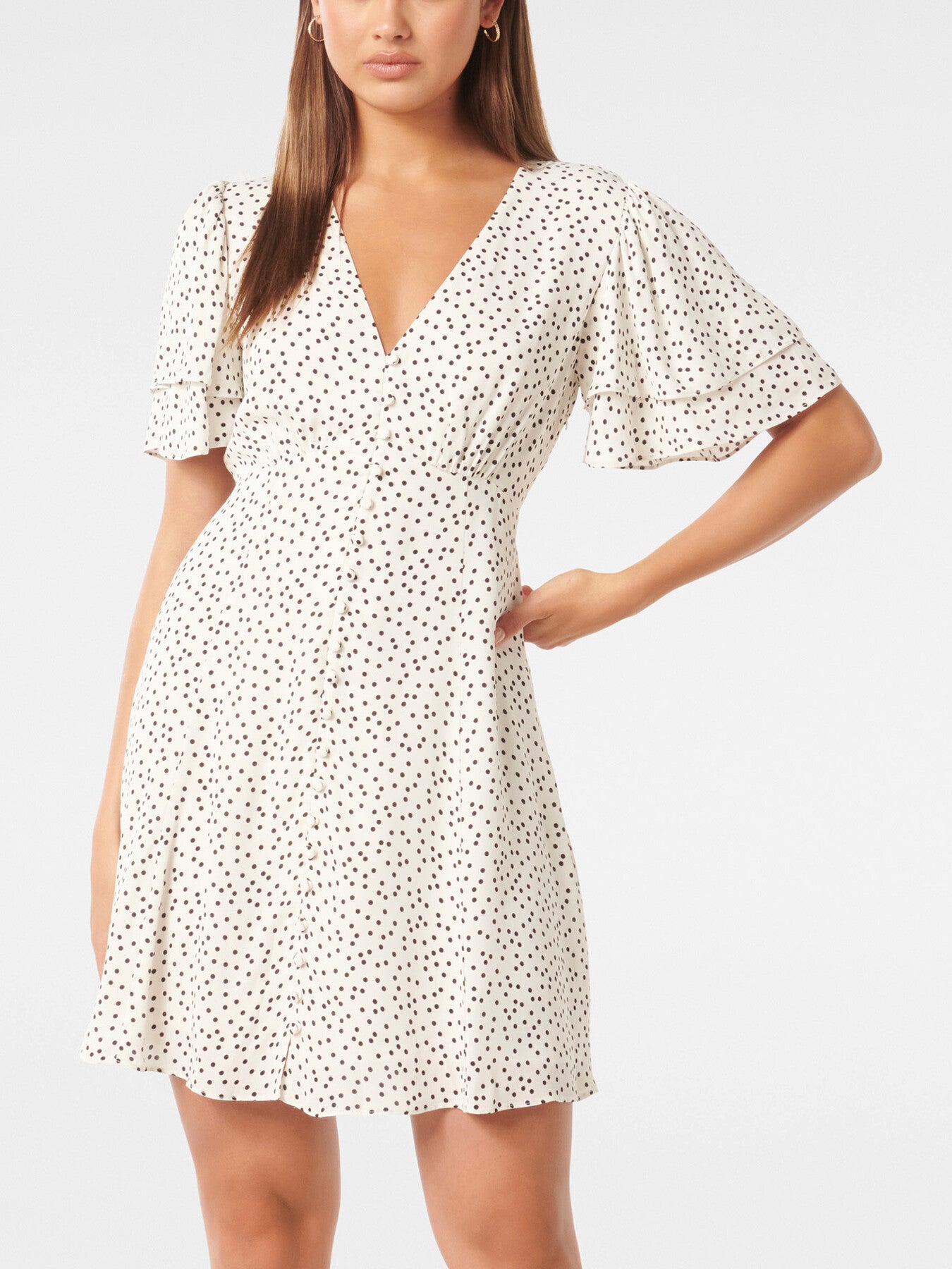 Pria Button Through Mini Dress