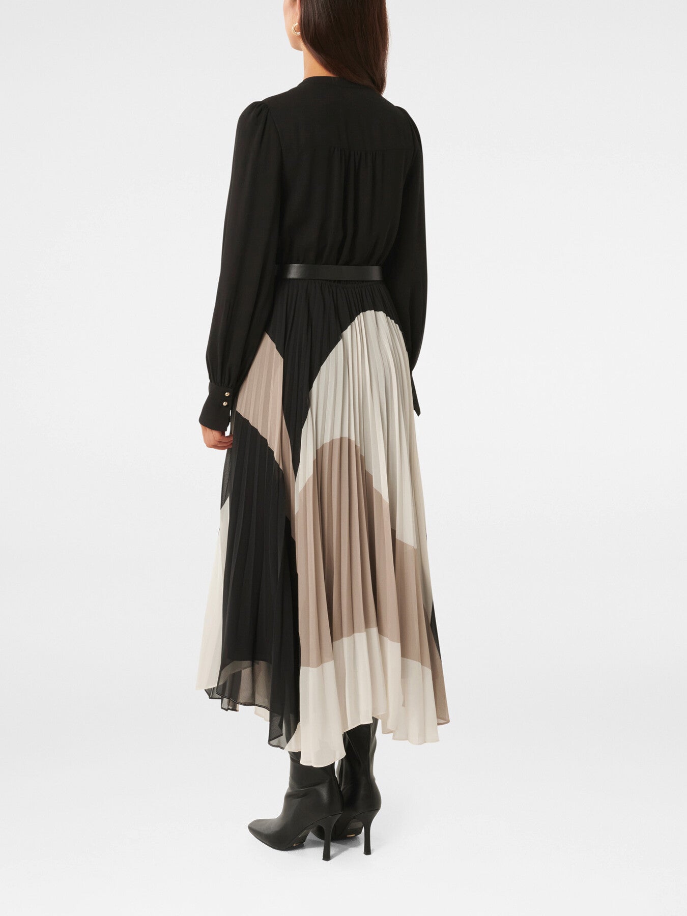 Milan Belted Pleated Midi Dress