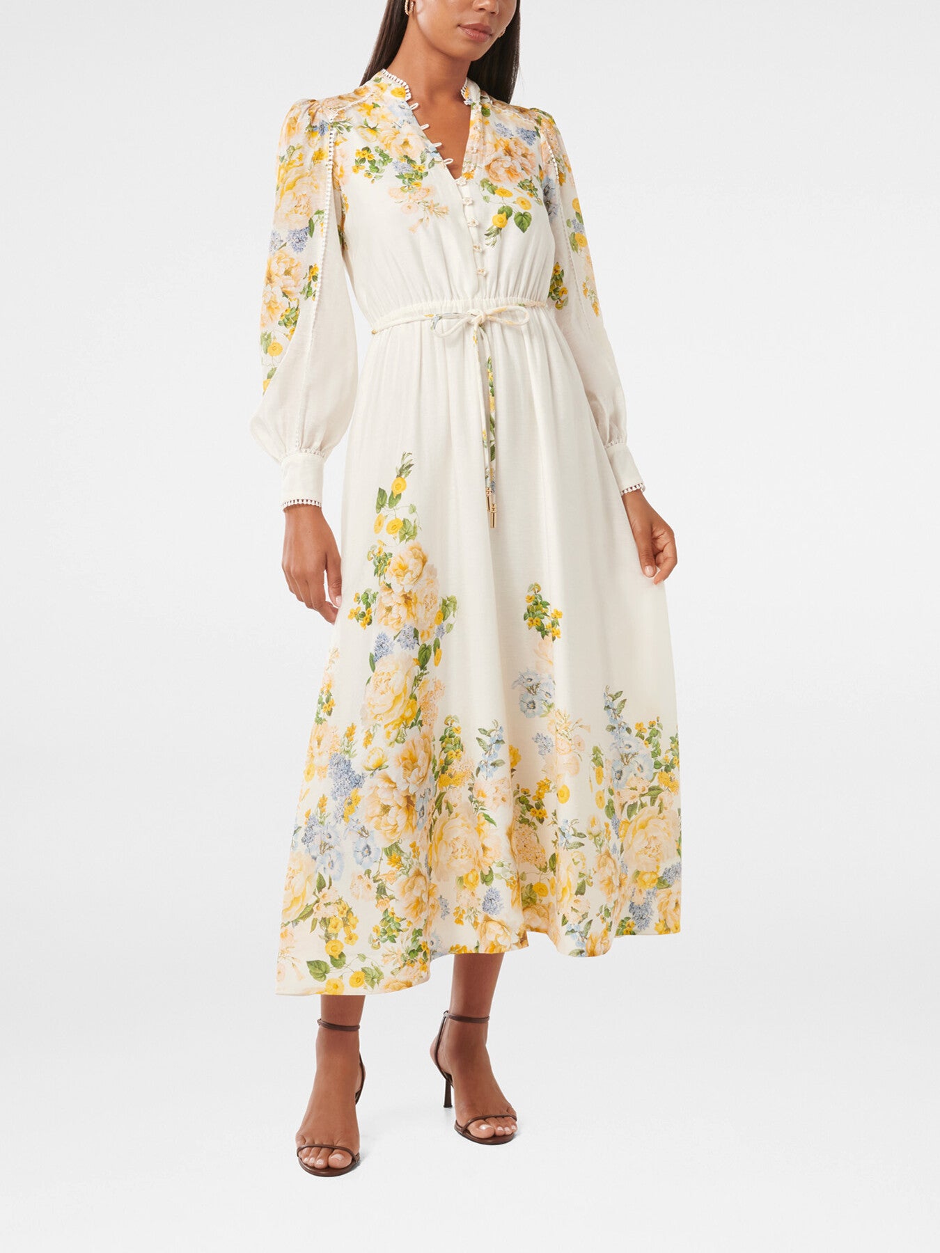 Primrose Trim Detail Midi Dress