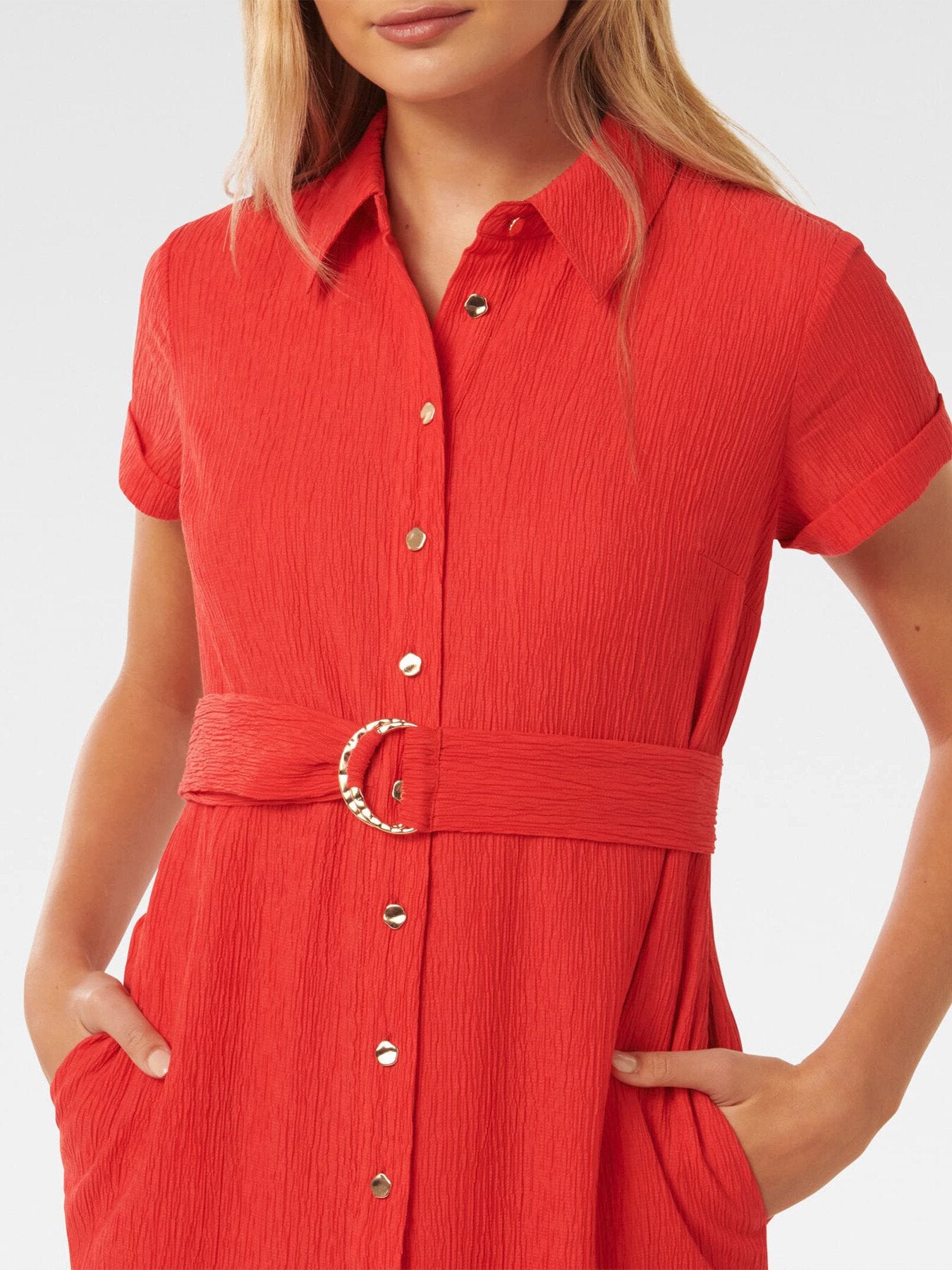 Briley Textured Shirt Dress