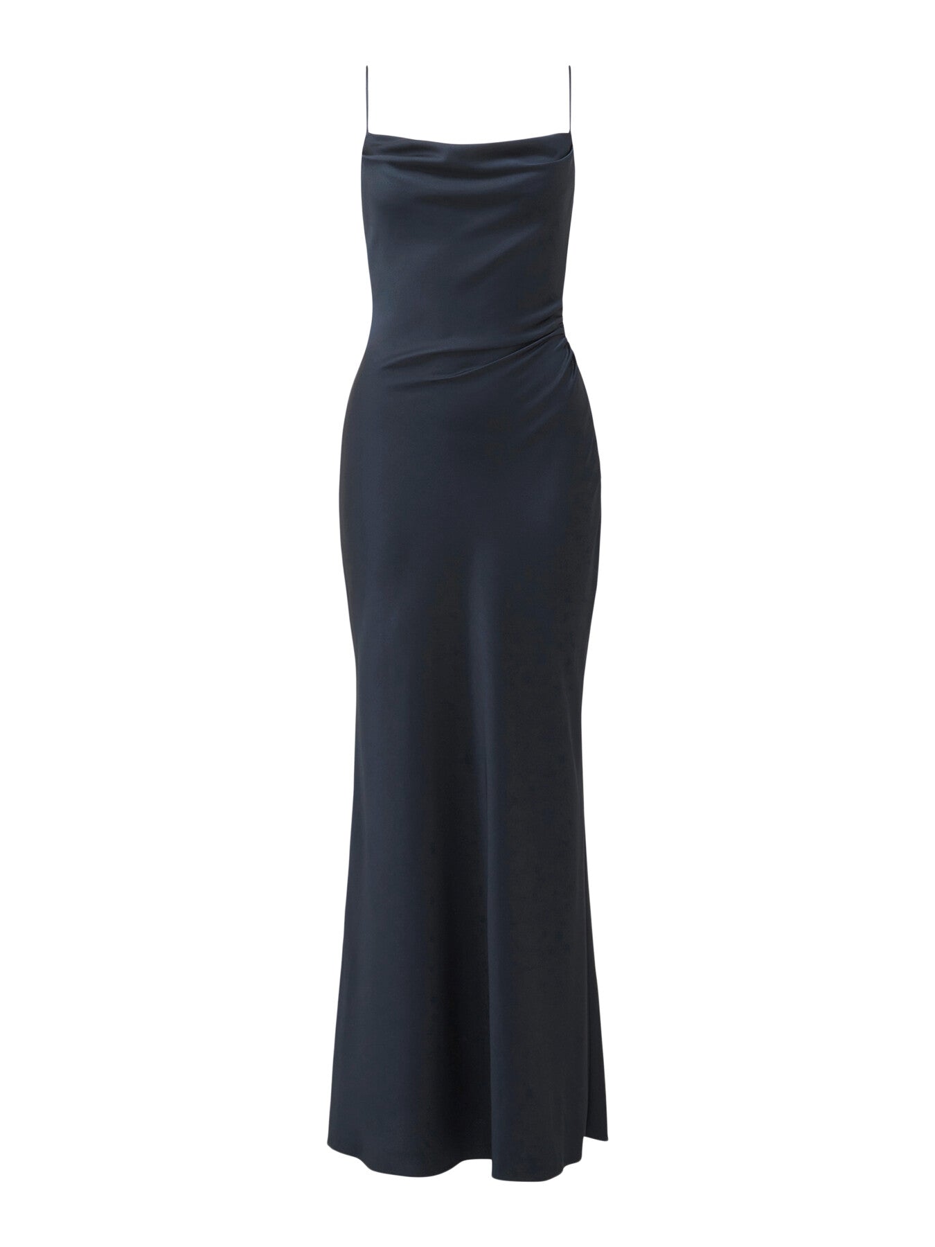 Mia Boat Neck Satin Maxi Dress