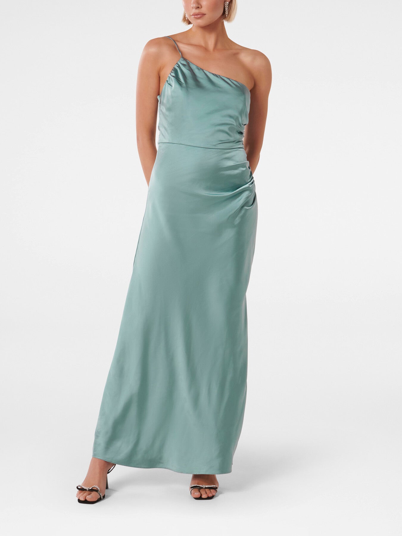 Kelly One Shoulder Satin Maxi