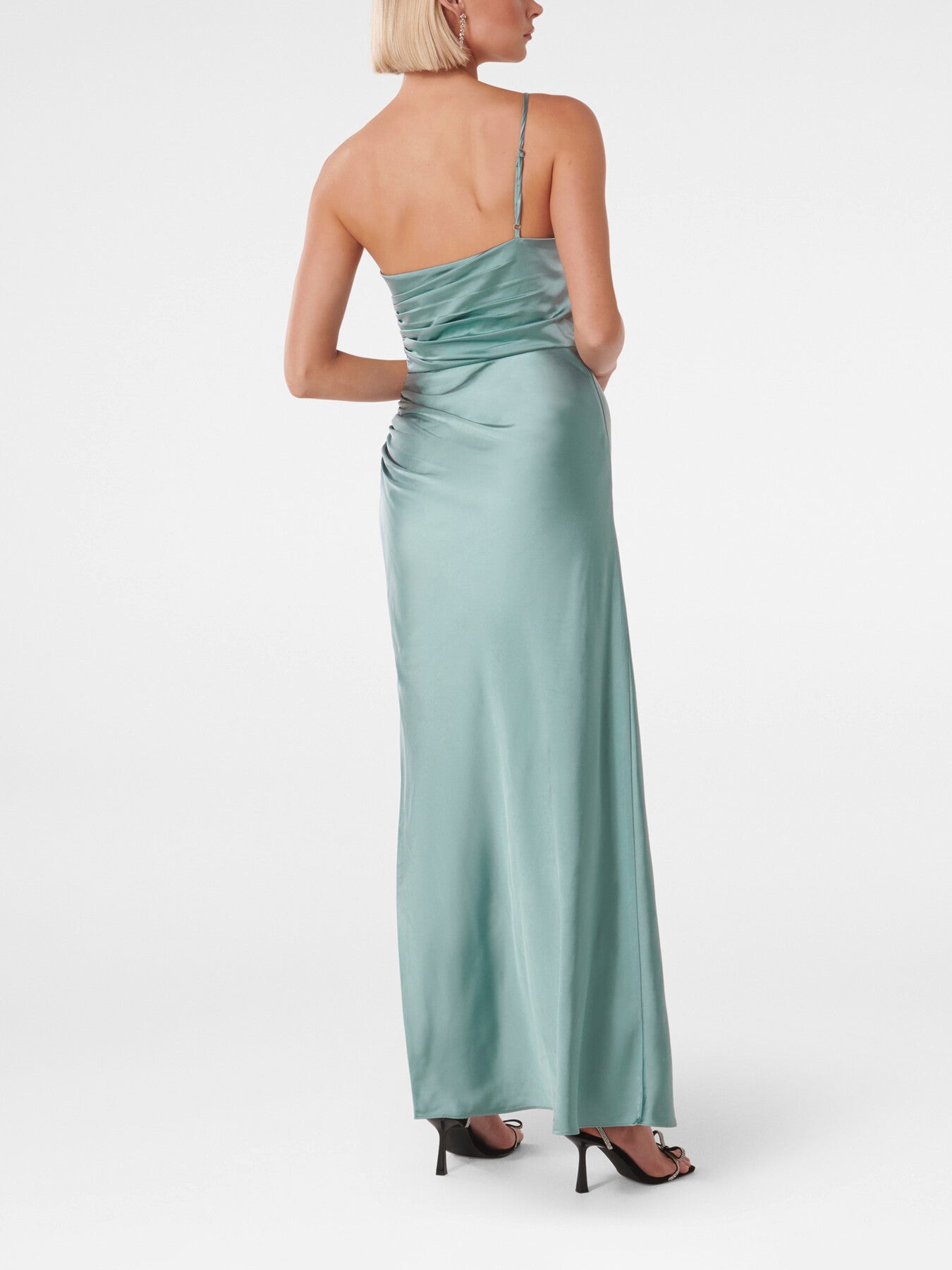 Kelly One Shoulder Satin Maxi