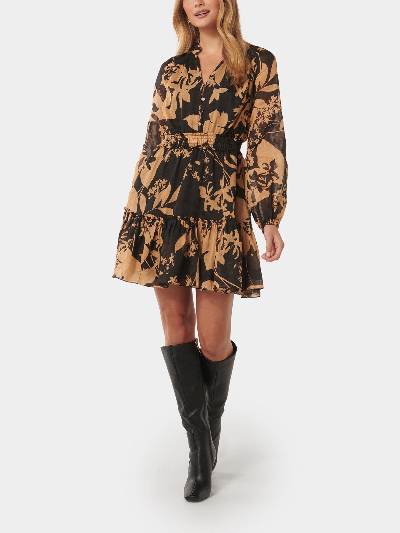 Aubrey Shirred Waist Mini Dress  Fenwick