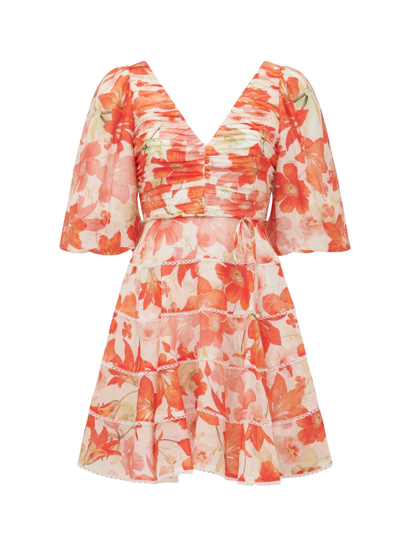 Cindy Tiered Floral Skater Dress