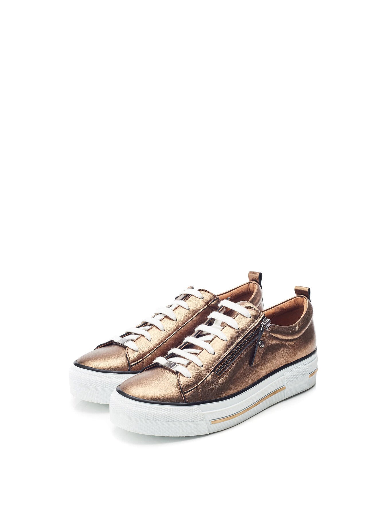 Filician Metallic Leather Trainers