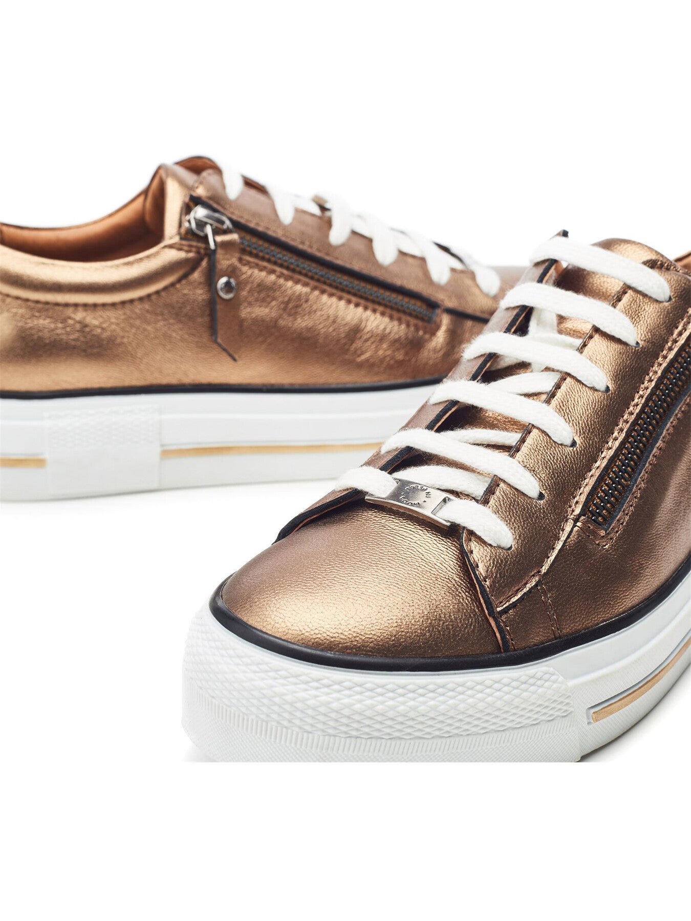 Filician Metallic Leather Trainers