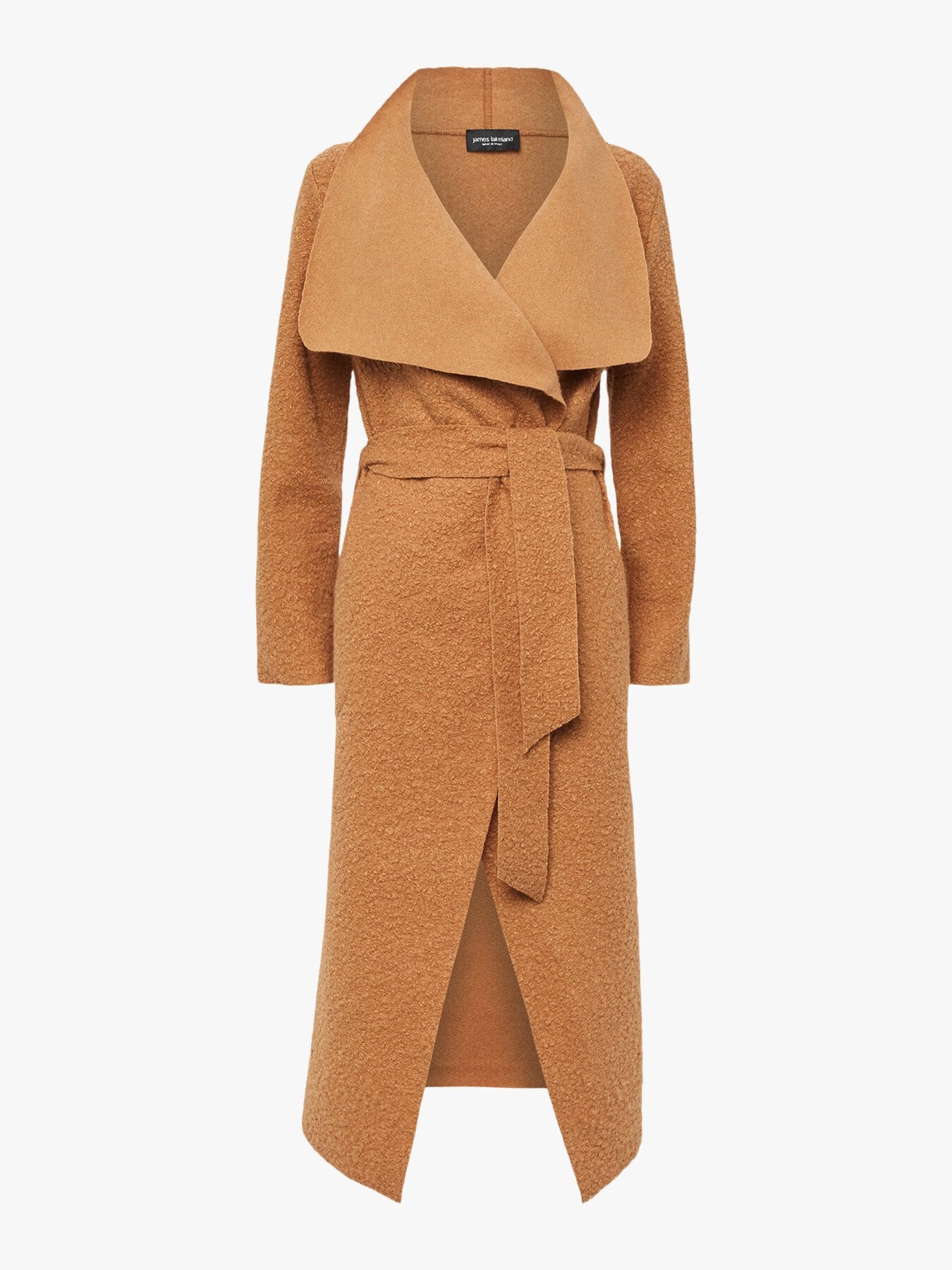 Large Lapel Collar CoatWith Belt