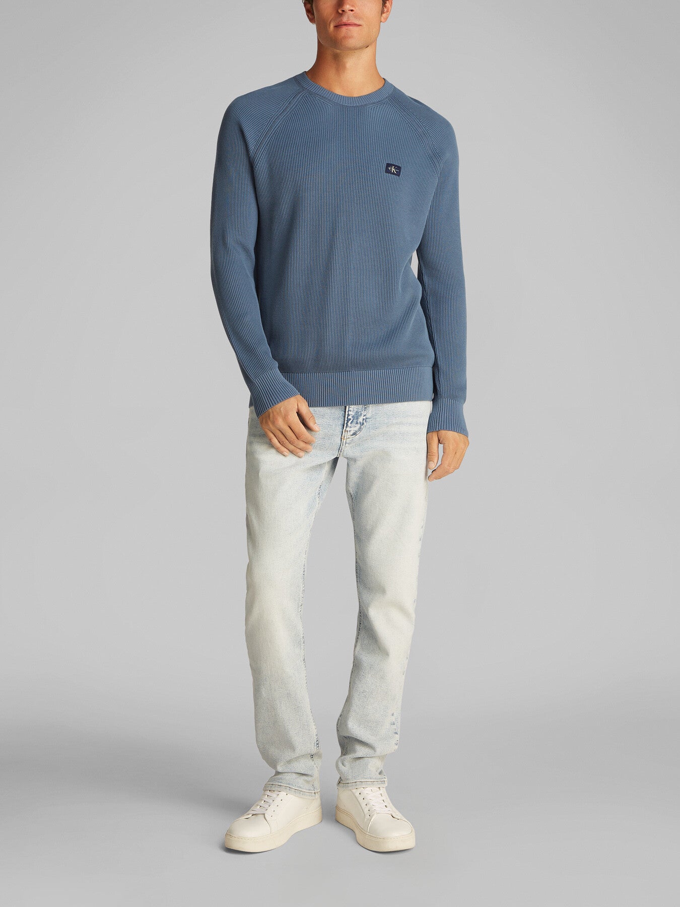 Ribbed Crew Neck Jumper