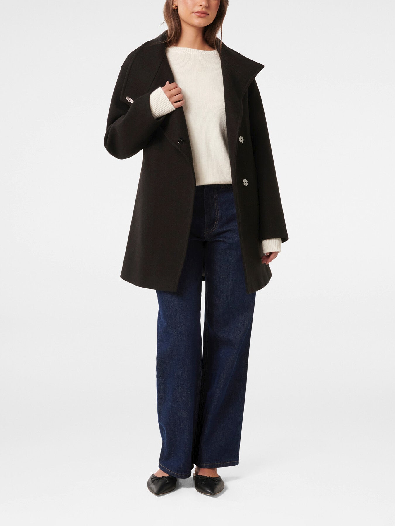 Lola Funnel Neck Wrap Coat