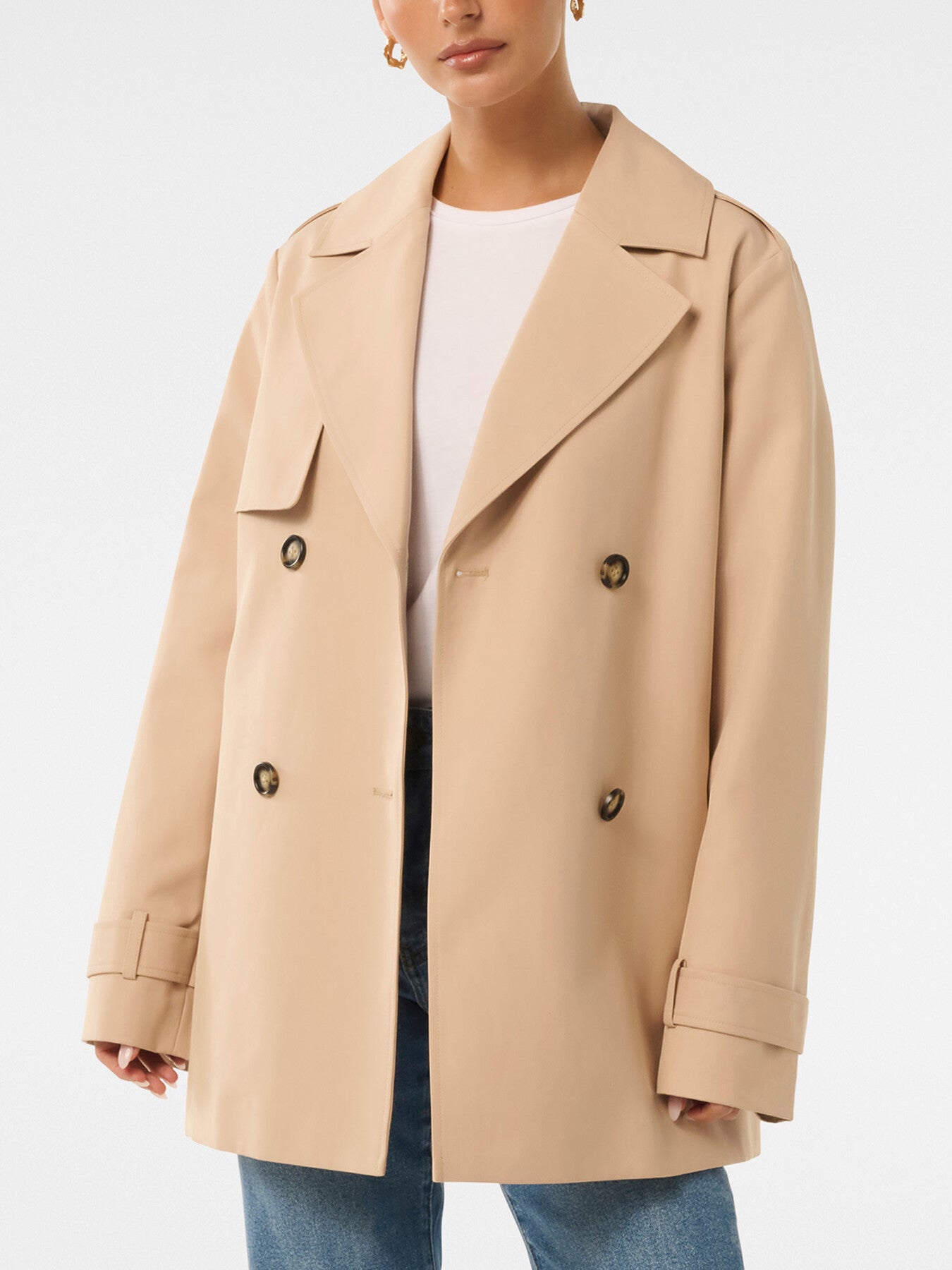 Rhea Petite Water Resistant Trench Coat