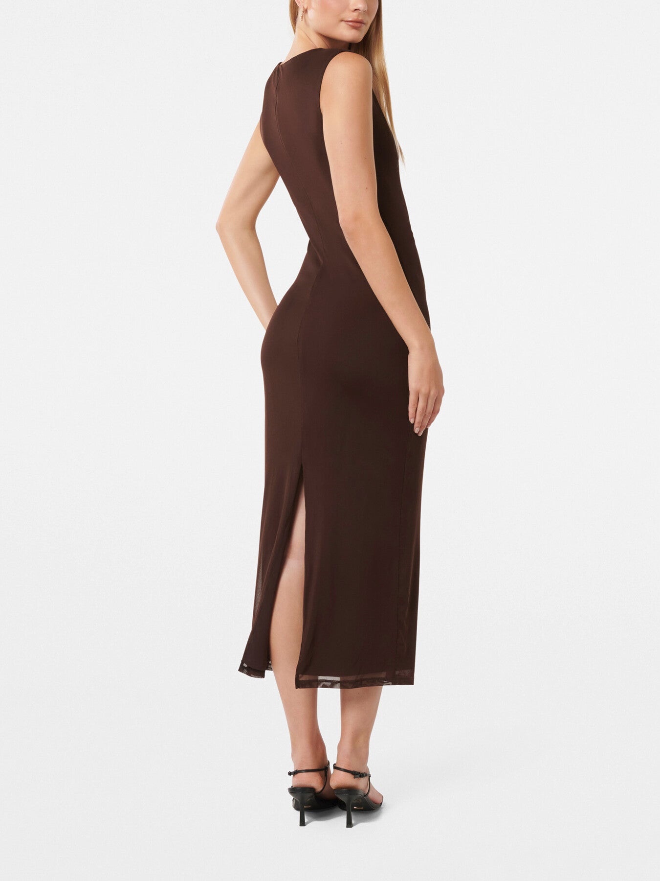 Ally Sleeveless Mesh Midi Dress