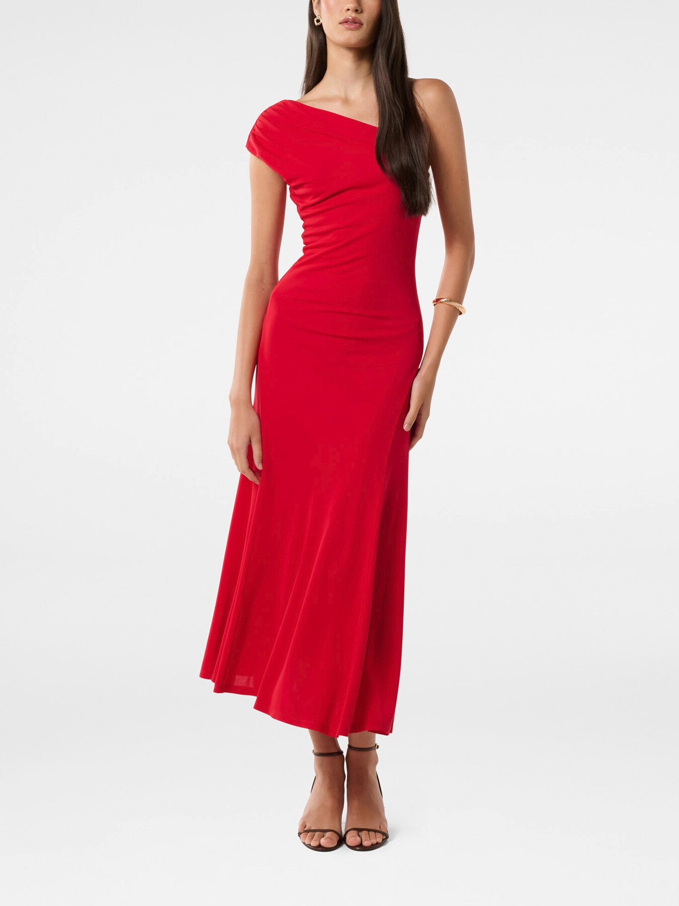 London One Shoulder Midi Dress