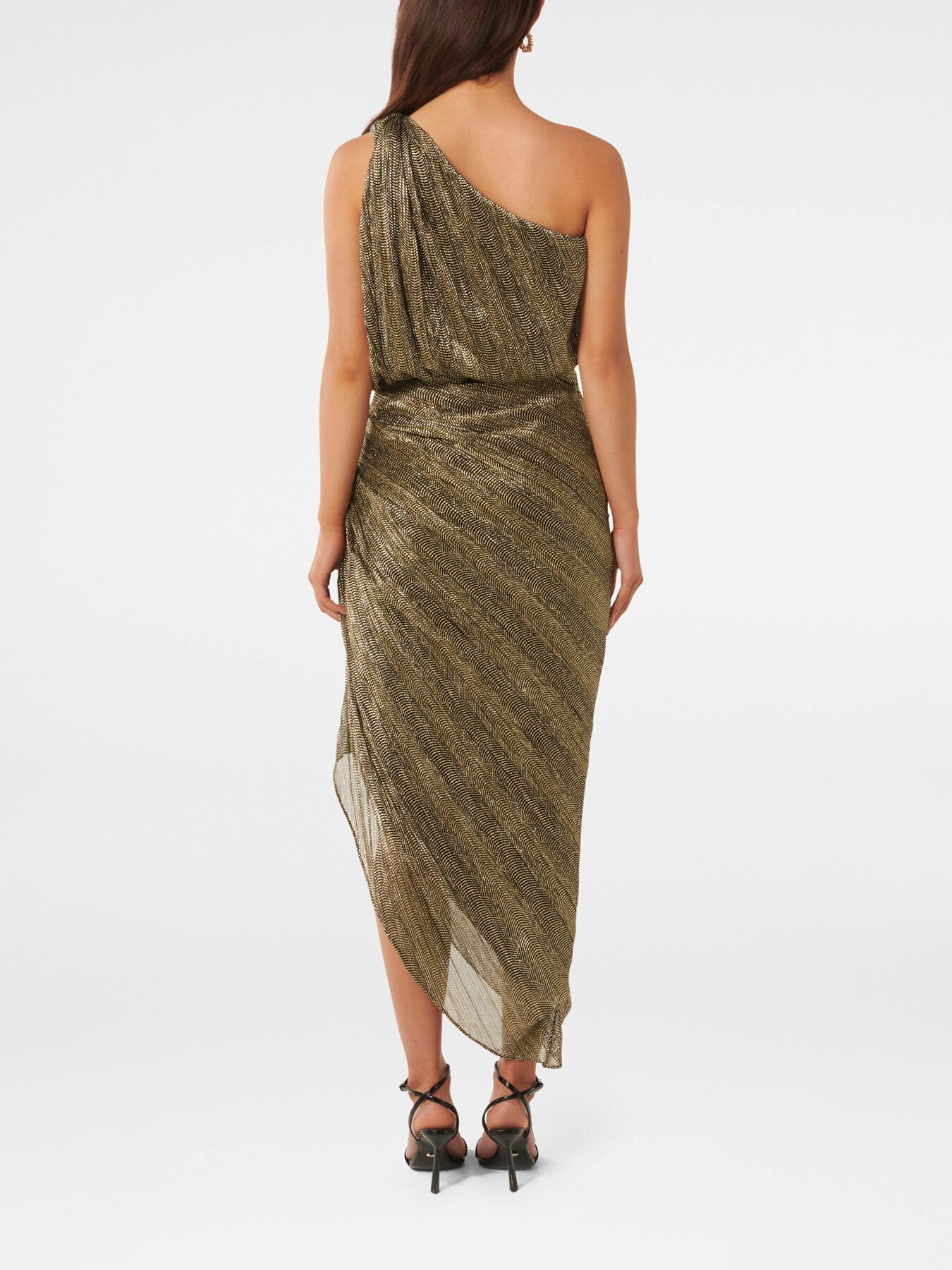 Cassidy One Shoulder Plisse Midi Dress