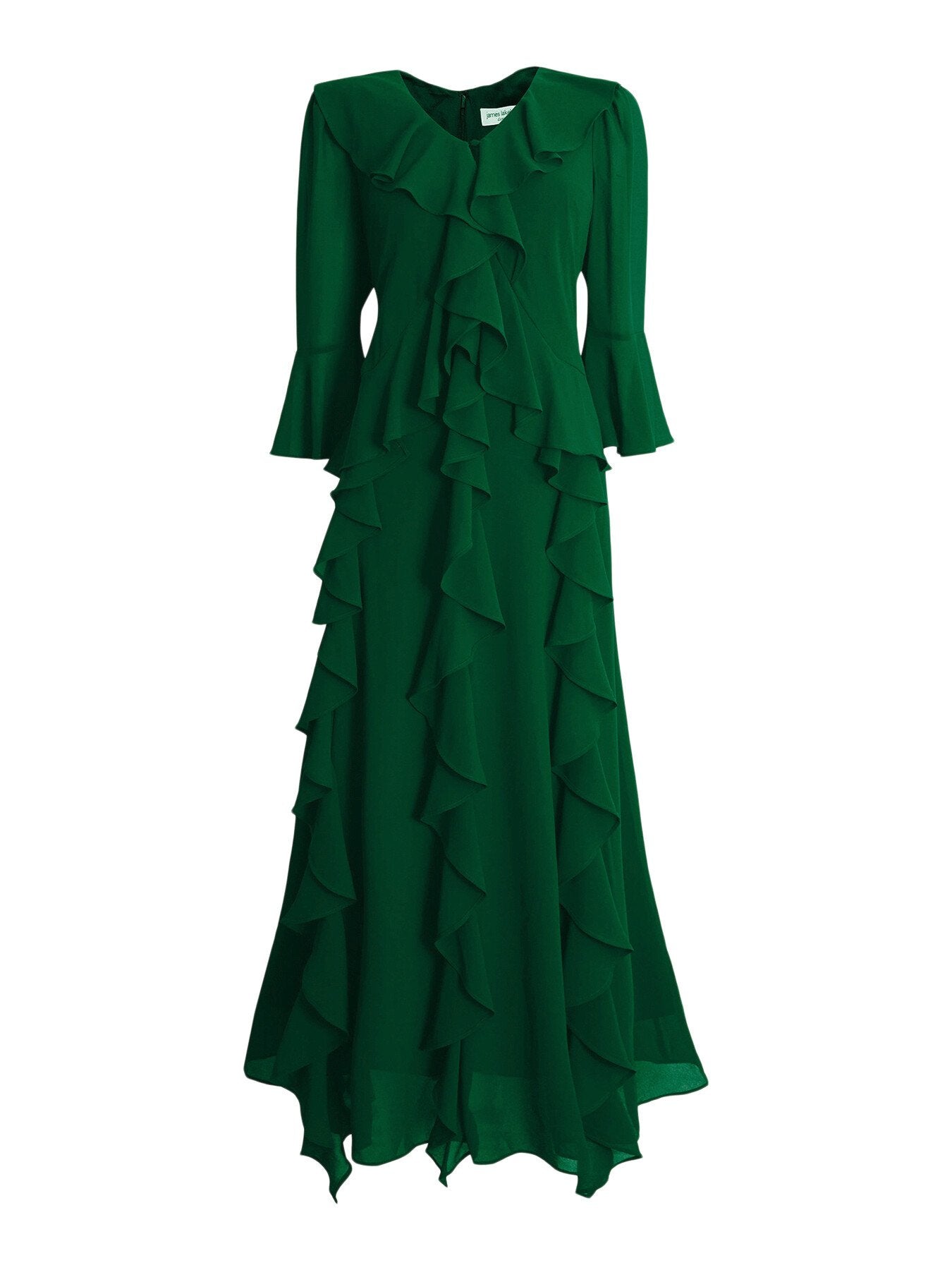 V-Neck Ruffle Dress