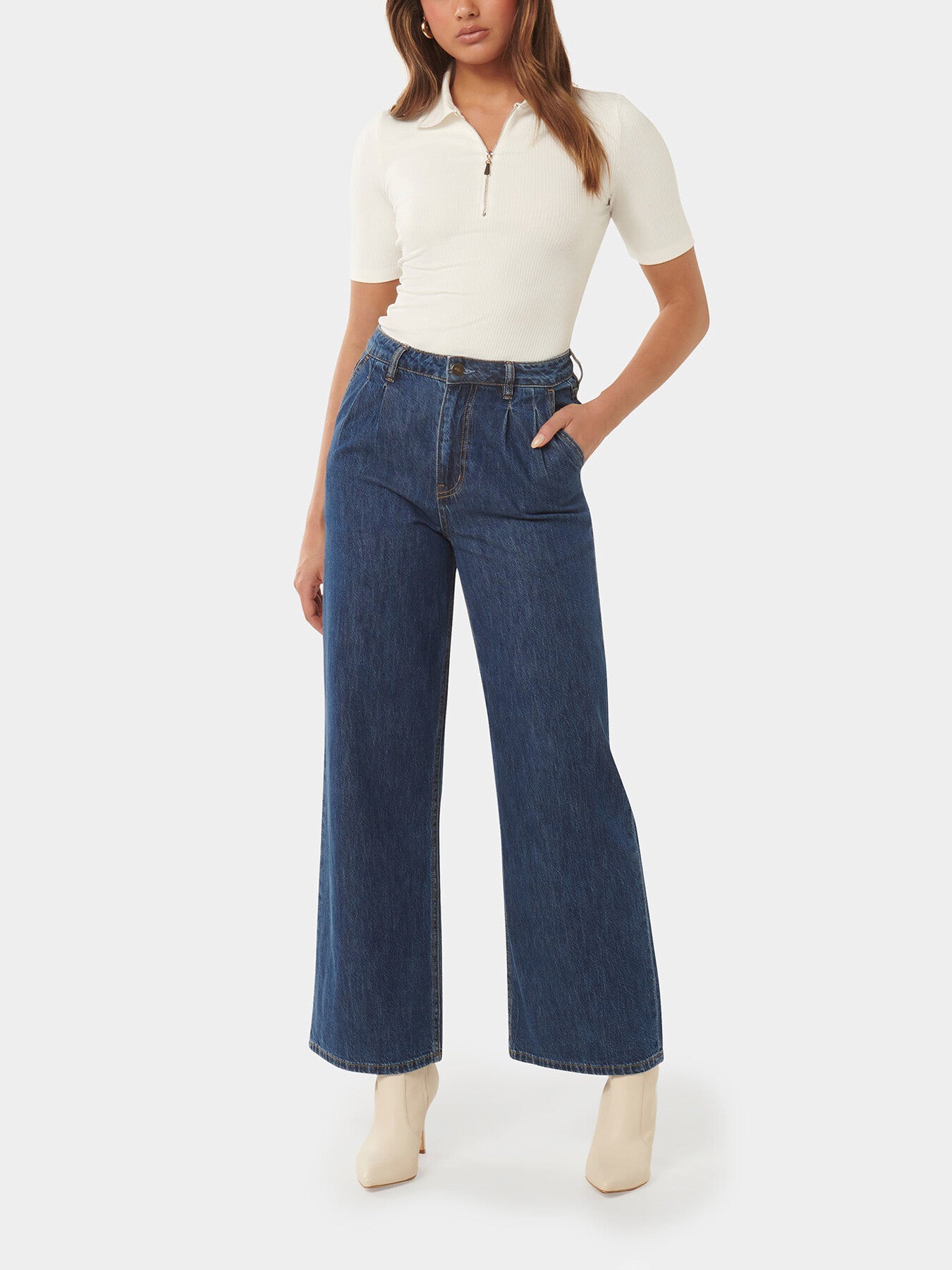 Mai Short Sleevess Zip Polo T-shirt