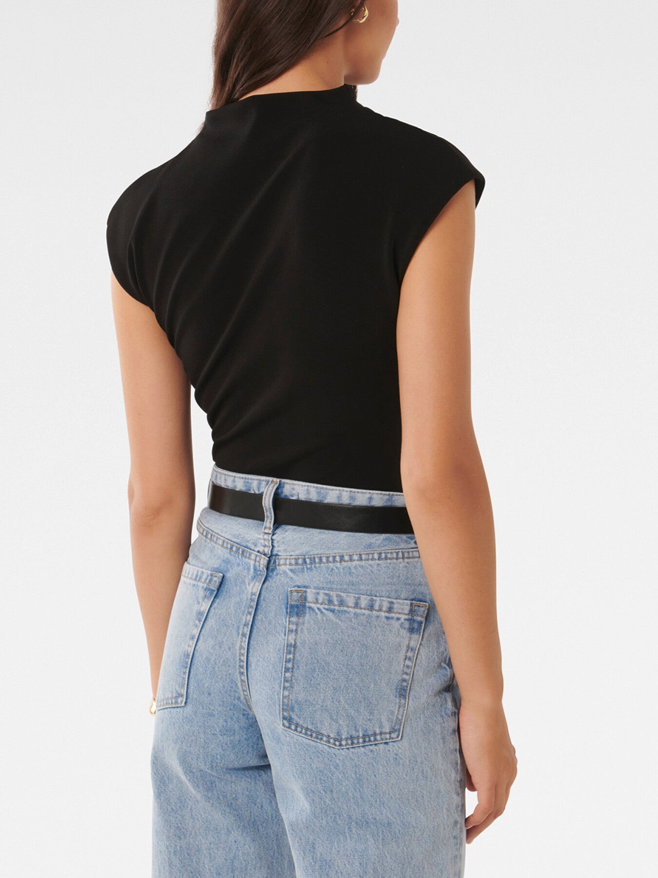 Leenah High Neck Crepe Top